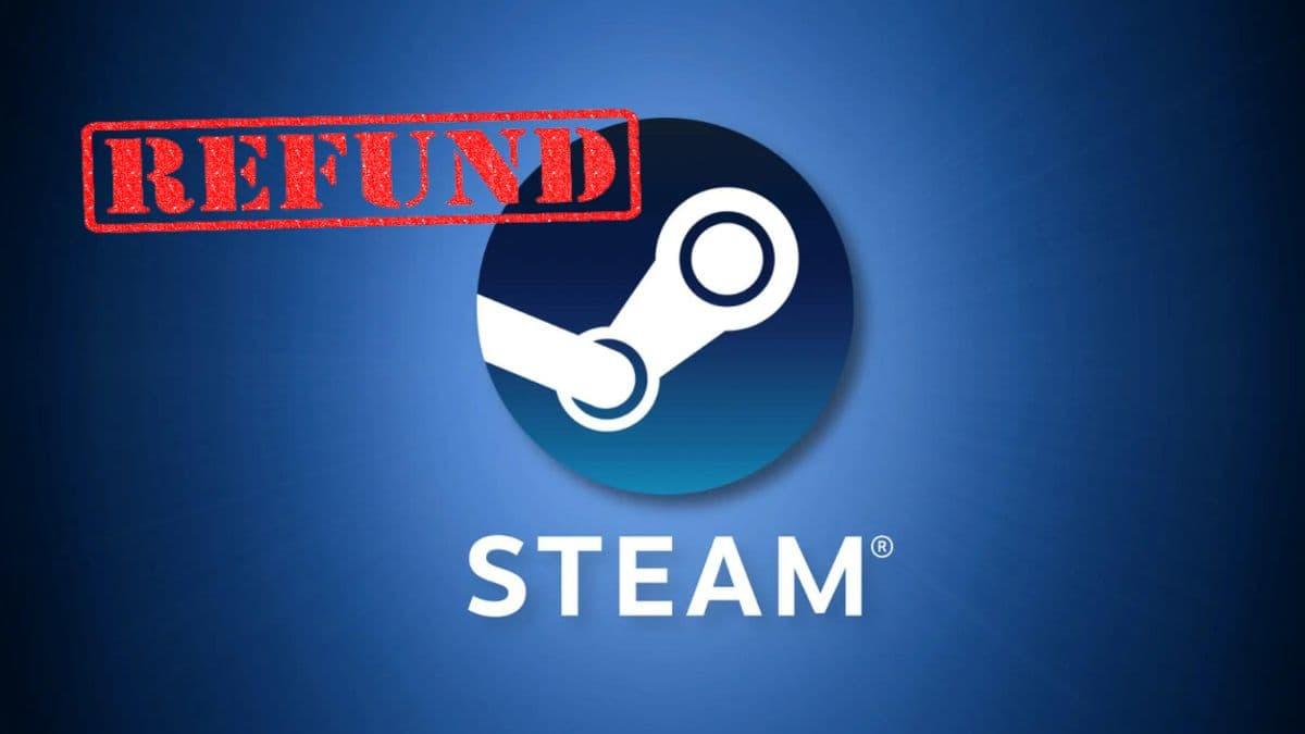 Steam logo with a refund sign