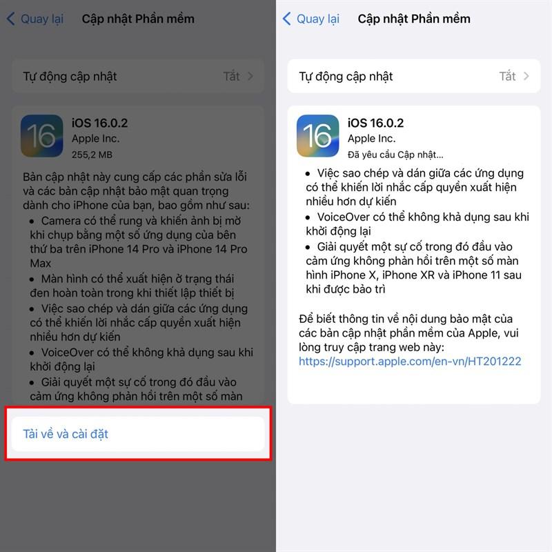 Cách cập nhật iOS 16.0.2