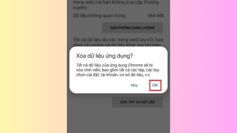 Chọn OK và hoàn tất