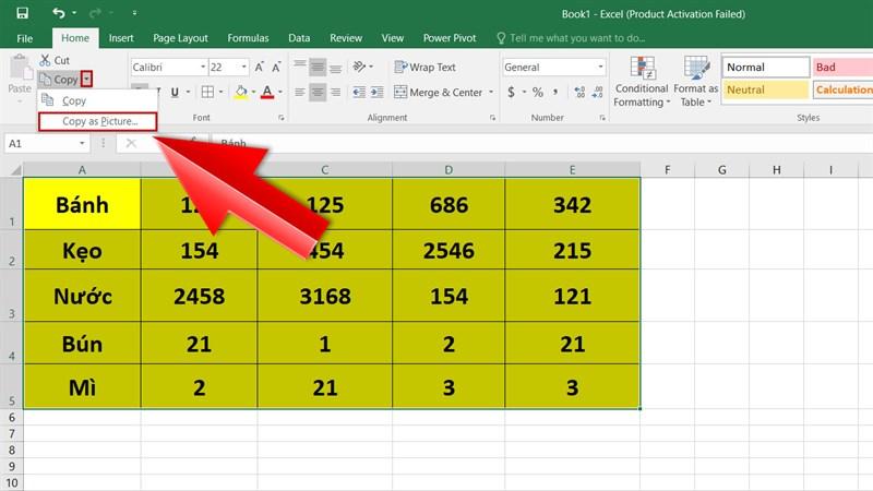 Mở file Excel