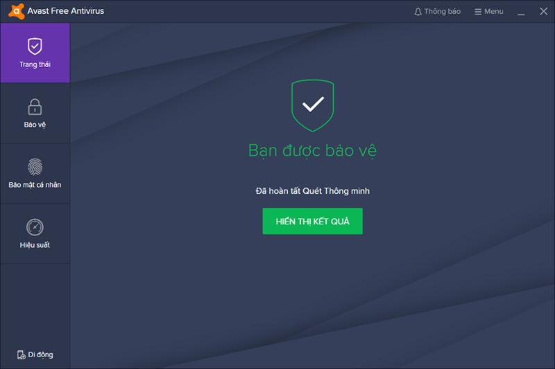 Screenshots Avast Antivirus 2021 – Khóa ứng dụng, Quét virus