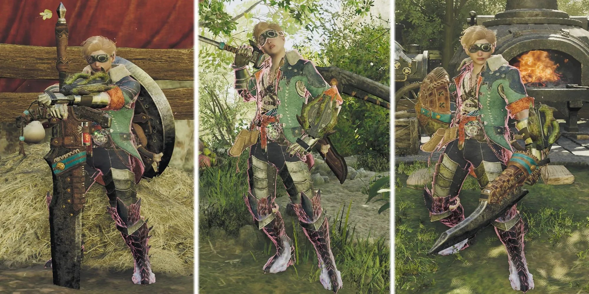 Ảnh bìa giới thiệu kết hợp vũ khí chính và phụ trong Monster Hunter Wilds