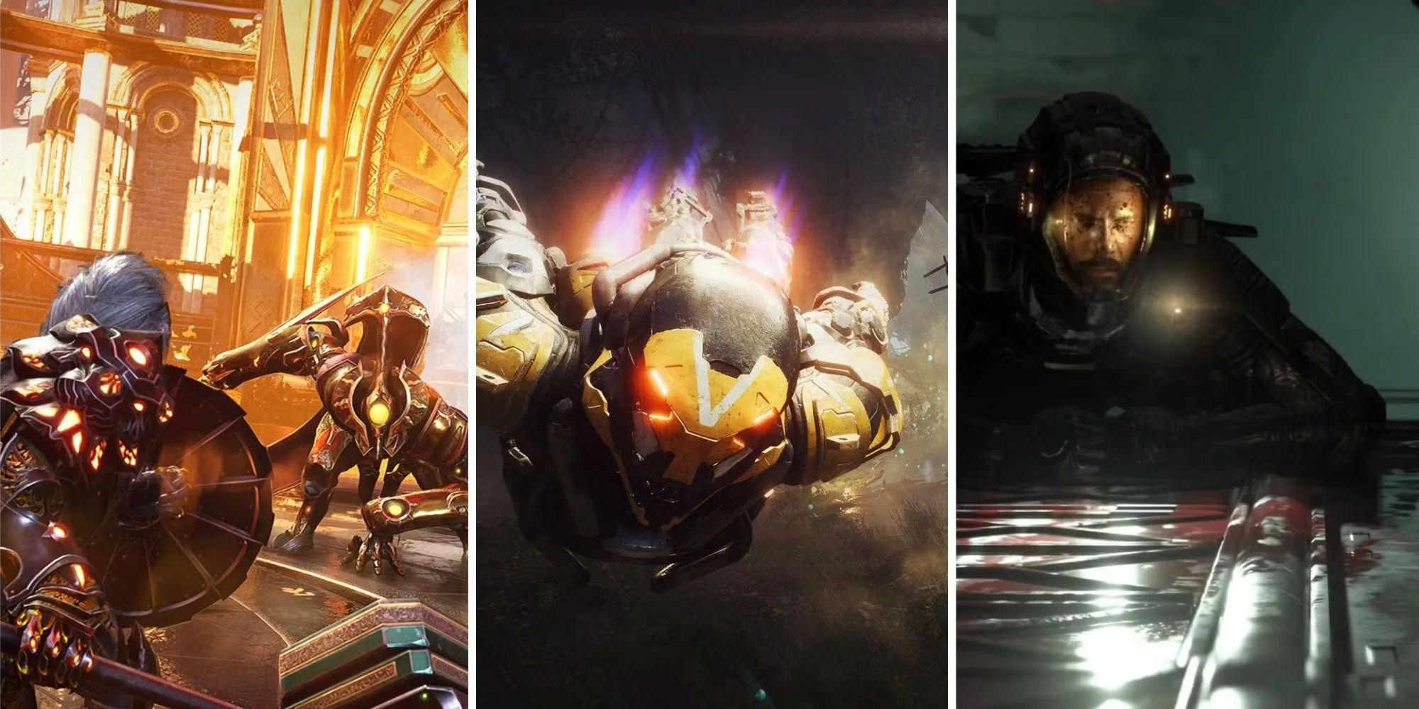 Ảnh ghép các game đồ họa đẹp nhưng gây thất vọng như Godfall, Anthem, The Callisto Protocol