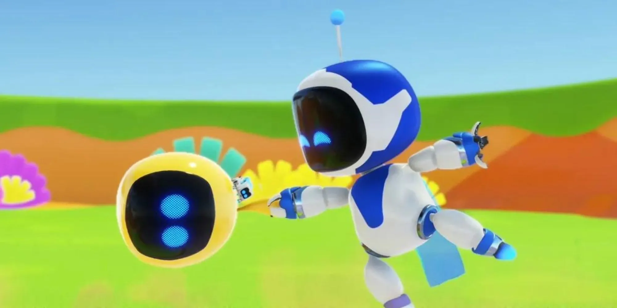 Astro Bot trong màn chơi Going Loco Level với nhiều chi tiết đồ họa ấn tượng trên PS5