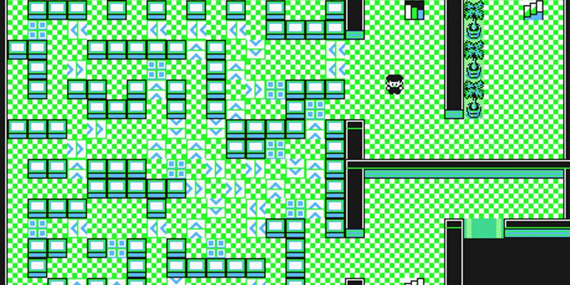 Bên trong hang ổ Team Rocket Hideout với các ô xoay trong Pokemon Red and Blue