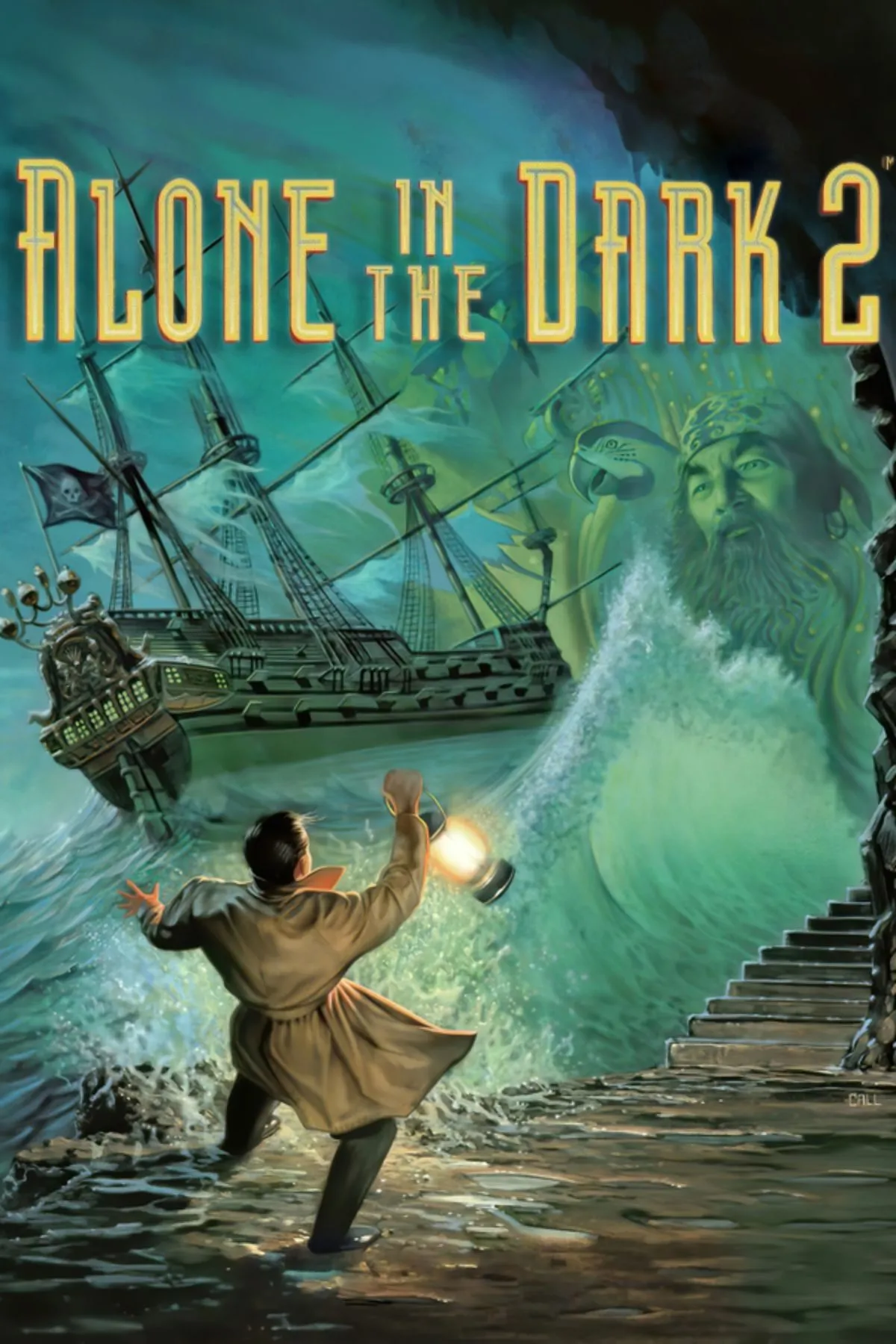 Bìa game Alone in the Dark 2 kinh điển trên hệ máy PlayStation 1