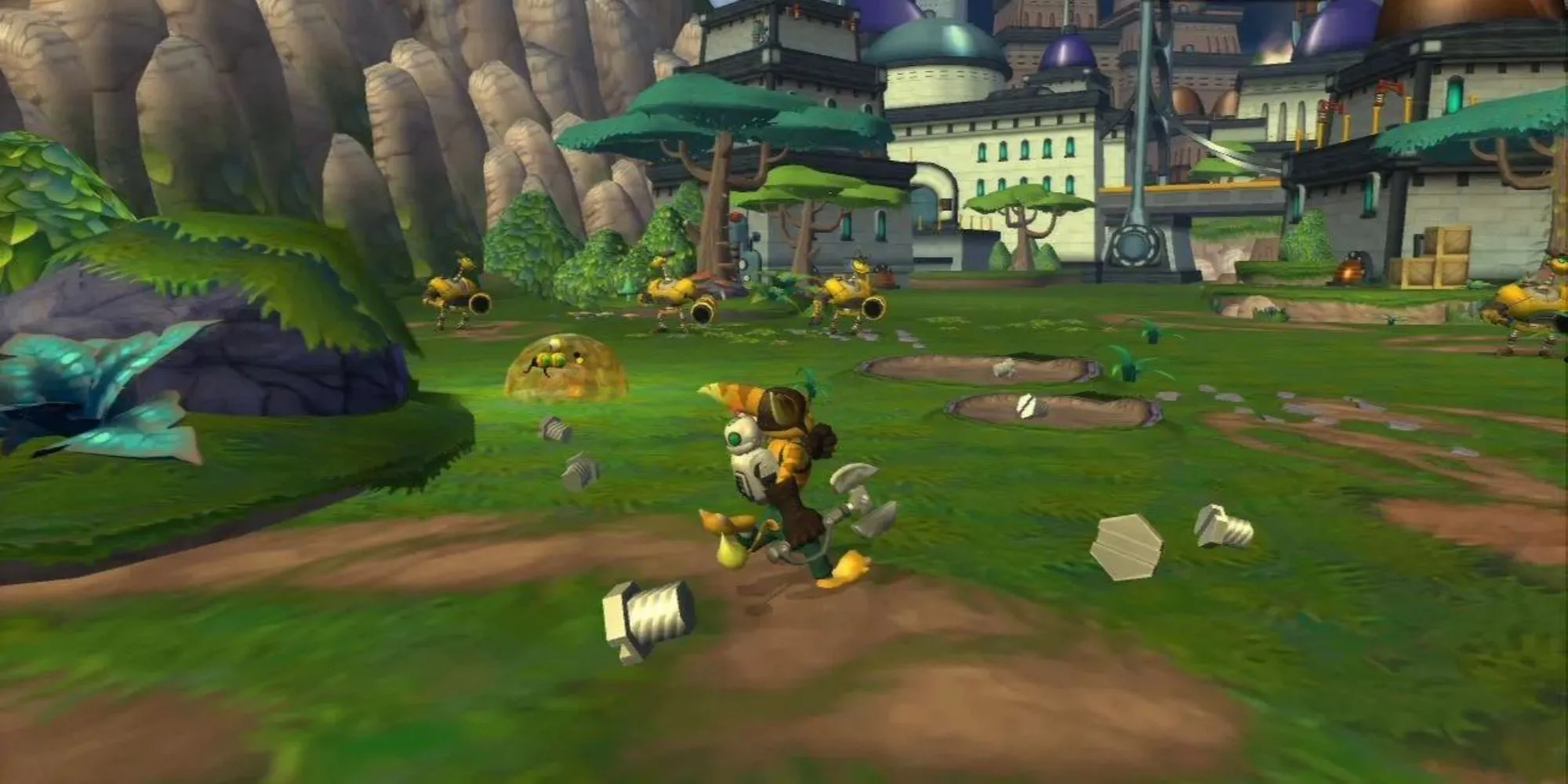 Bộ đôi Ratchet &amp; Clank trong một tựa game PS2 kinh điển thuộc thể loại platformer