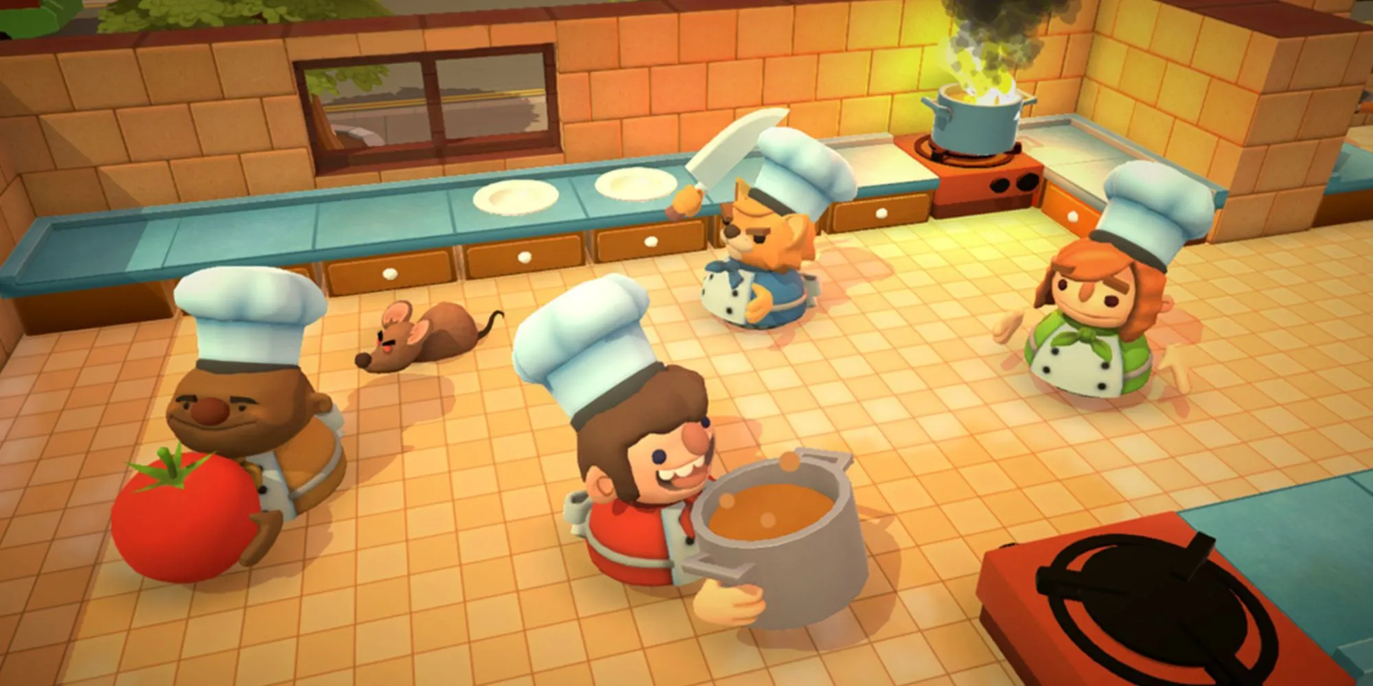 Các đầu bếp hoạt hình hỗn loạn trong nhà bếp Overcooked 2