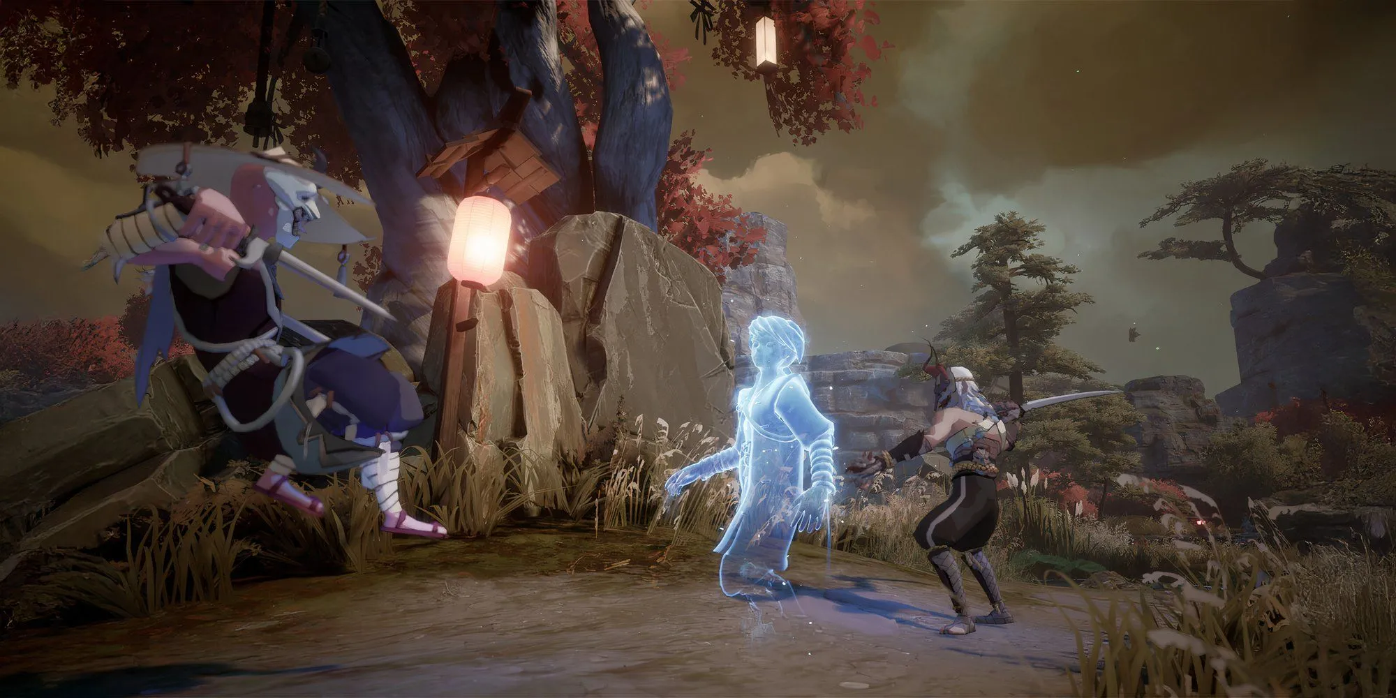 Cảnh gameplay game Rogue Spirit, cho thấy nhân vật chính chiếm hữu thân xác kẻ địch