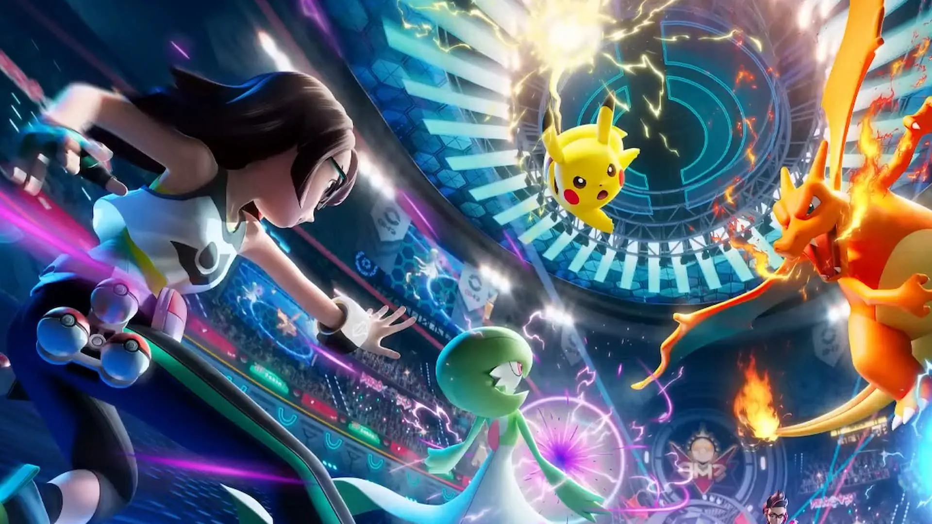Charizard Mega Y tung chiêu đối đầu Pikachu Terastal trong game Pokemon Champions đầy kịch tính