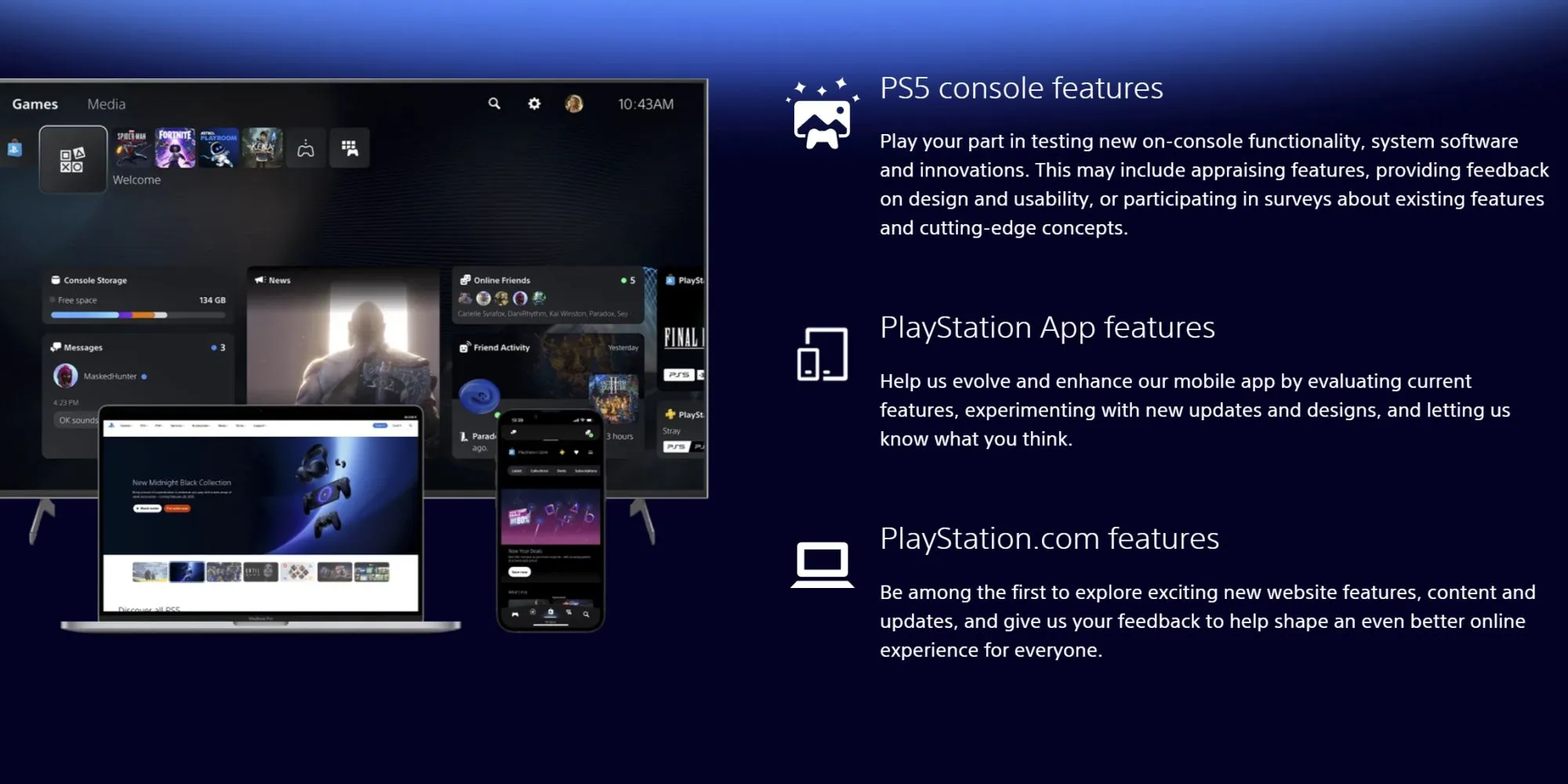 Chi tiết về các nội dung thử nghiệm trong Chương trình Beta PlayStation mới của Sony