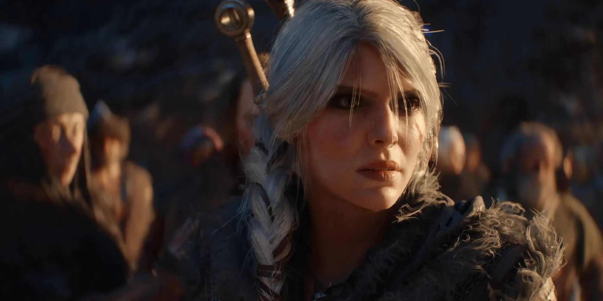 Ciri trong The Witcher 4 với thanh kiếm trên lưng