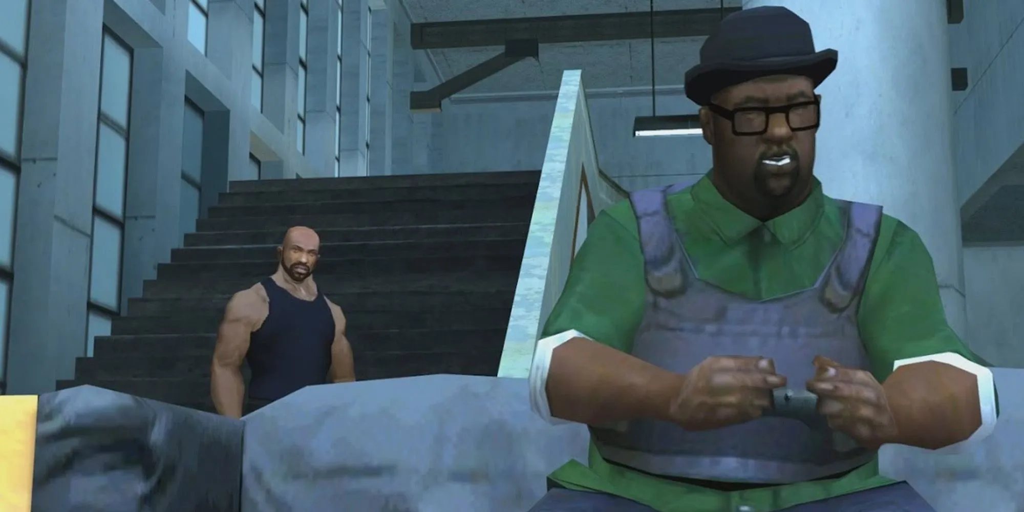 CJ truy đuổi Officer Tenpenny trong nhiệm vụ kết thúc End of the Line của GTA San Andreas