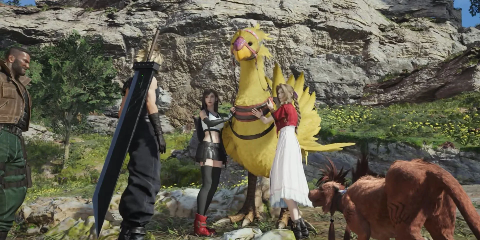 Cloud gặp gỡ Chocobo Piko trong Final Fantasy 7 Rebirth