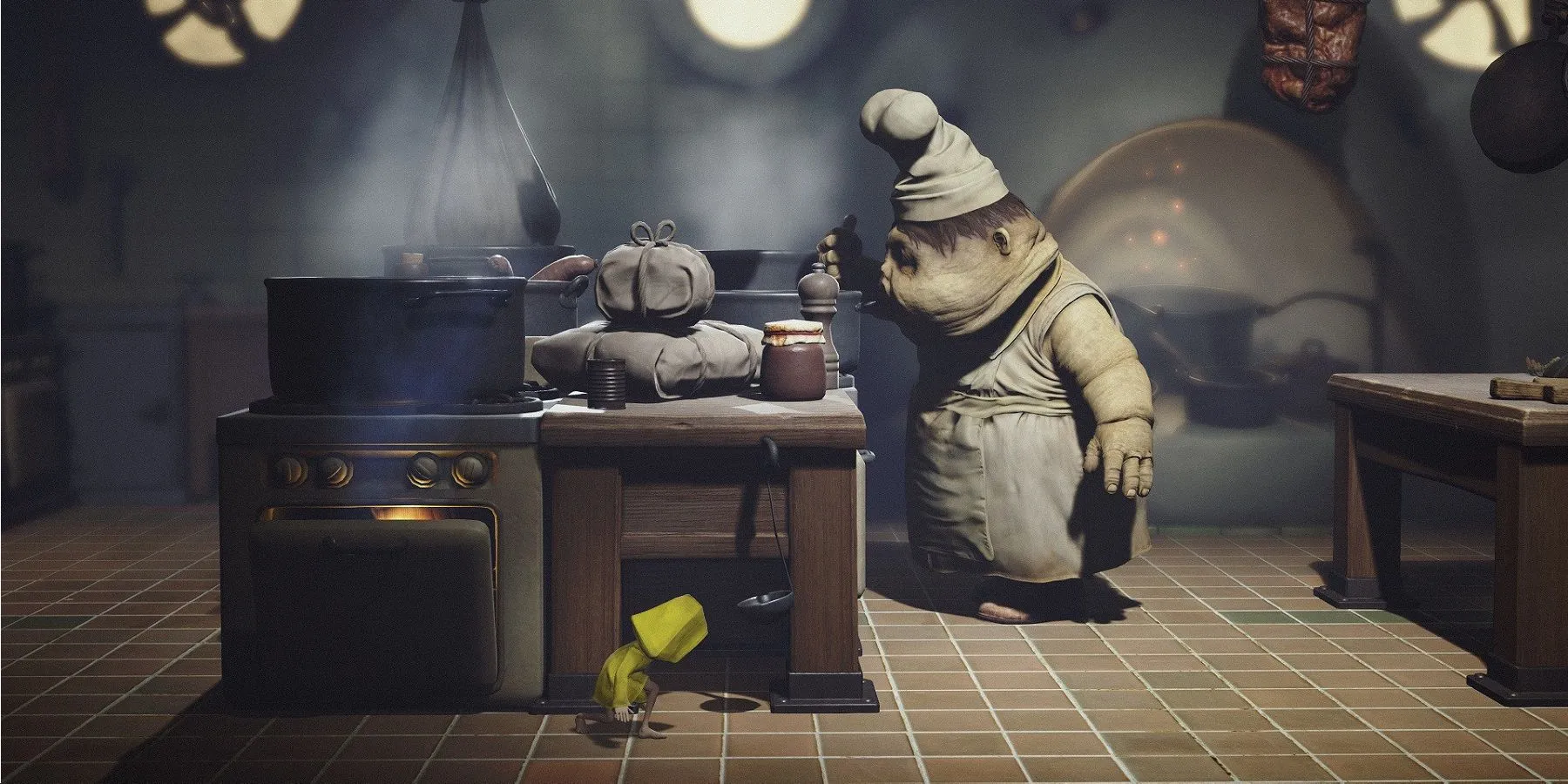 Cô bé Six trong chiếc áo mưa vàng đặc trưng của game Little Nightmares
