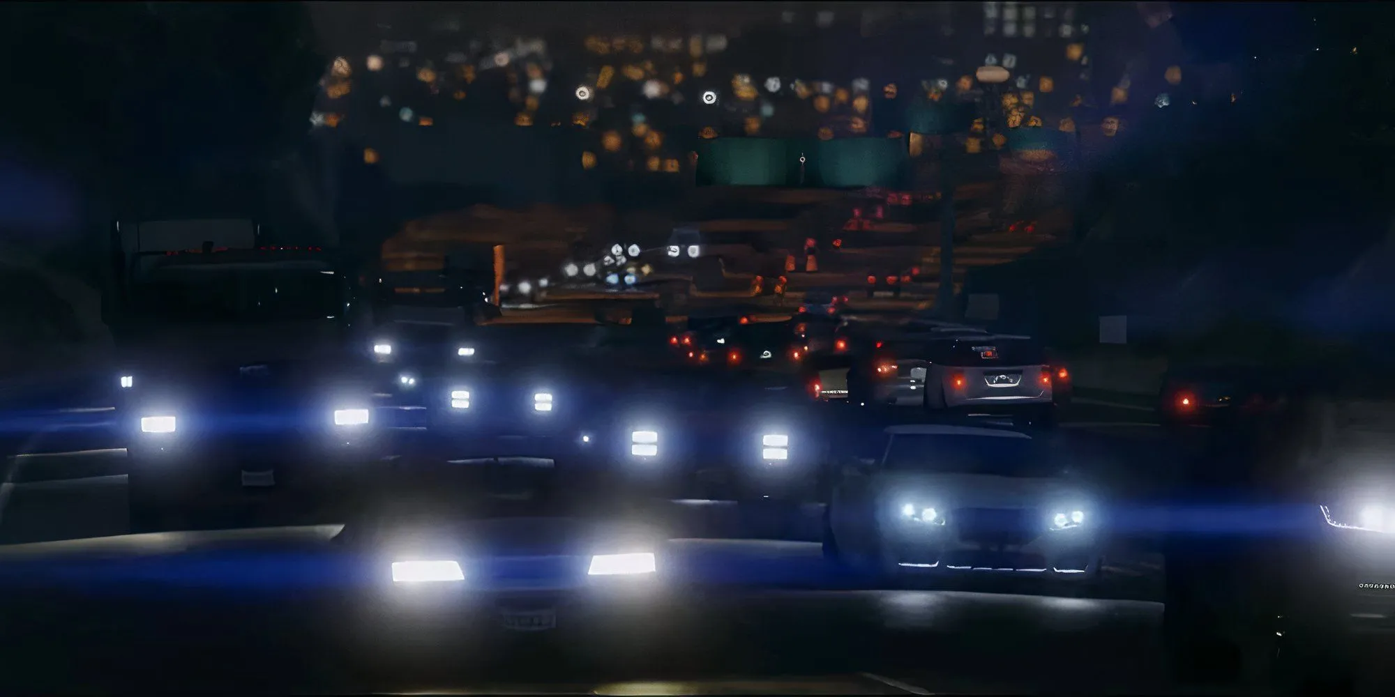 Con đường cao tốc xuyên qua thành phố trong game GTA V