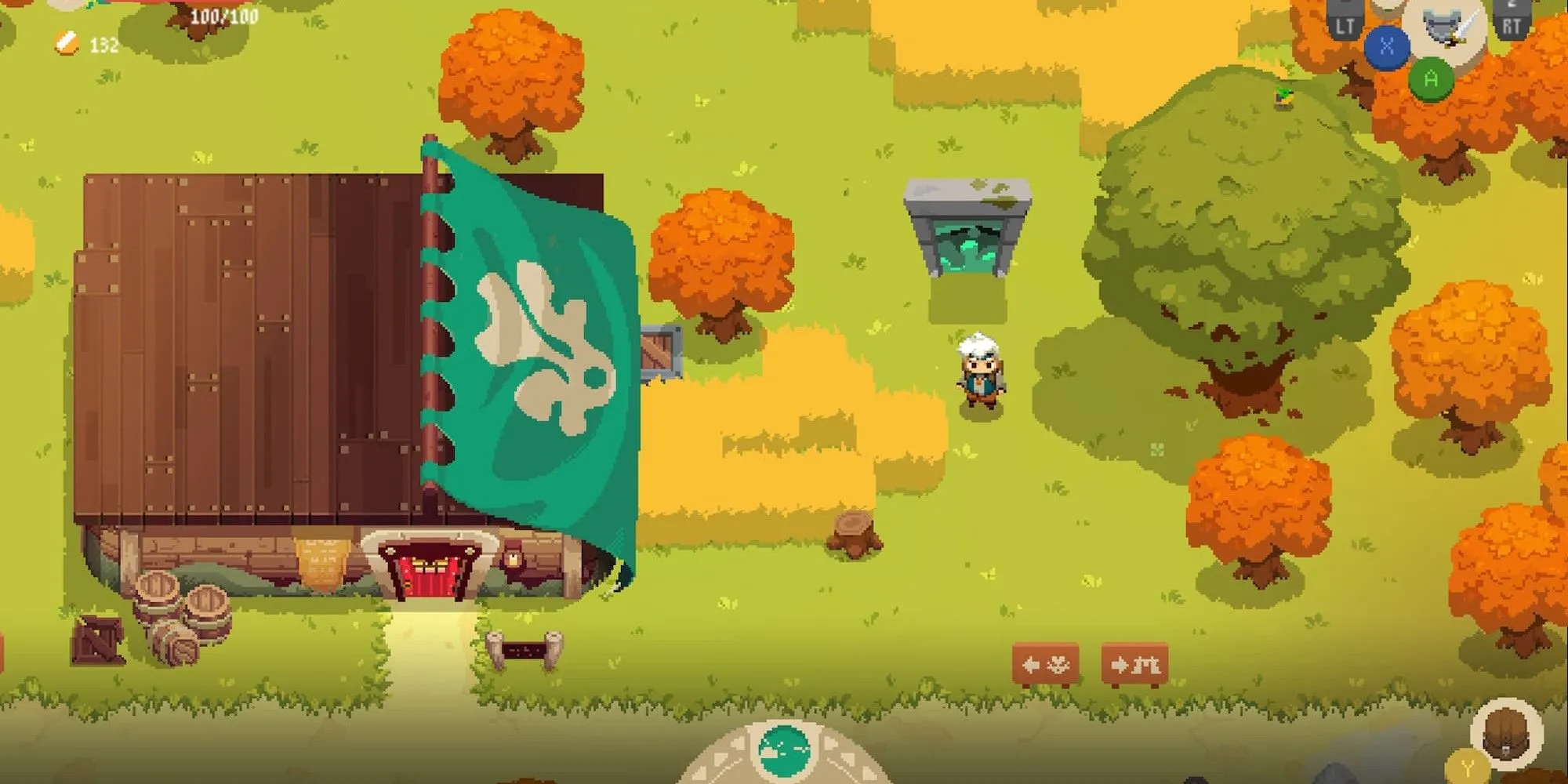 Cửa hàng và cổng vào hầm ngục trong Moonlighter