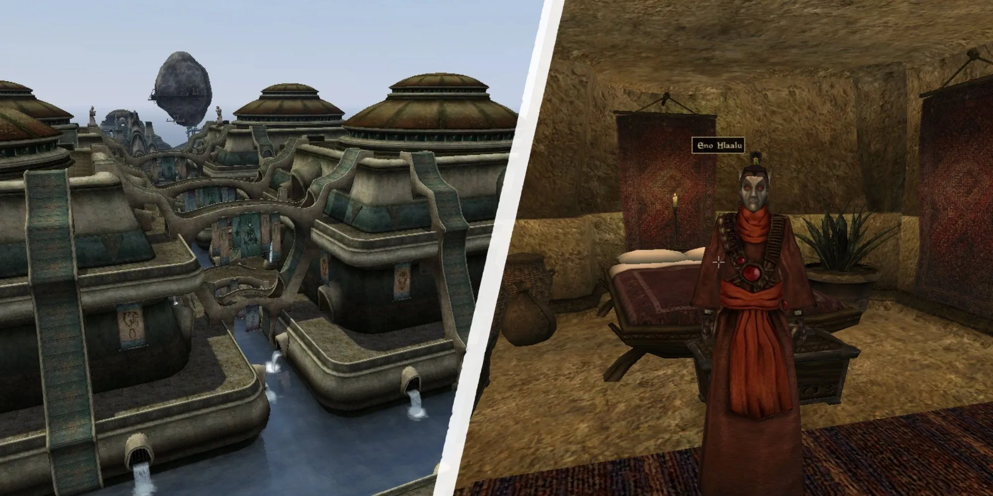 Đại Sư Phụ Eno Hlaalu của hội Morag Tong tại Morrowind người giao nhiệm vụ Threads of the Webspinner.