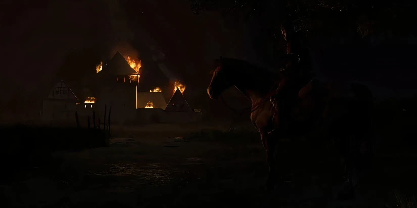 Điền trang Semine bị đốt cháy sau thảm sát khi đi theo Hashek trong Kingdom Come Deliverance 2