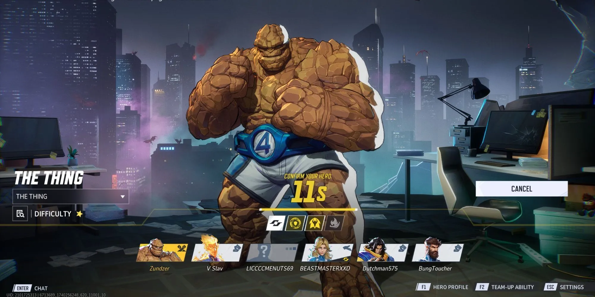 Đội hình gợi ý xoay quanh The Thing trong Marvel Rivals phát huy tối đa sức mạnh Vanguard