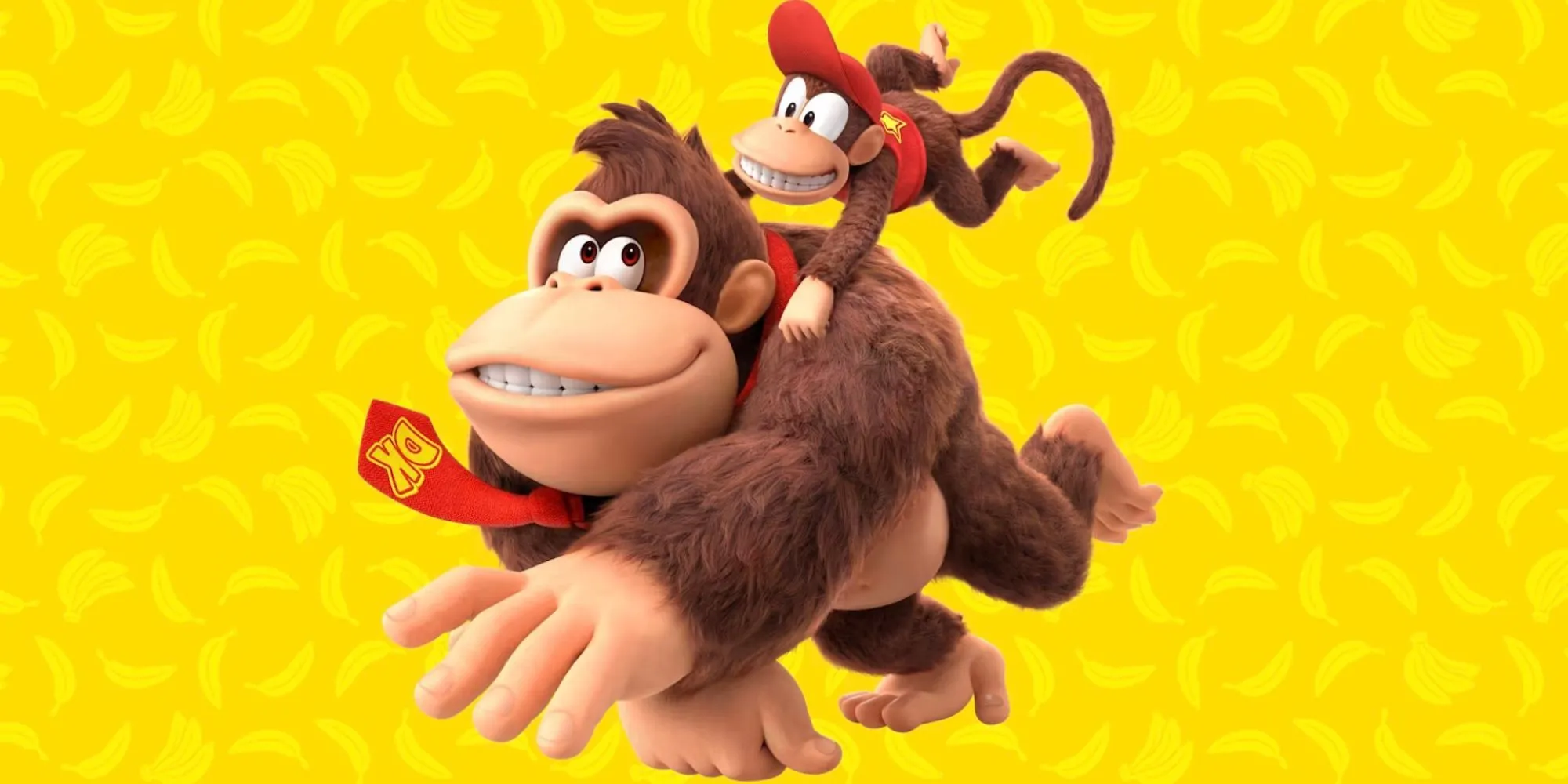 Donkey Kong và Diddy Kong với diện mạo mới, minh họa thiết kế nhân vật mới của Donkey Kong