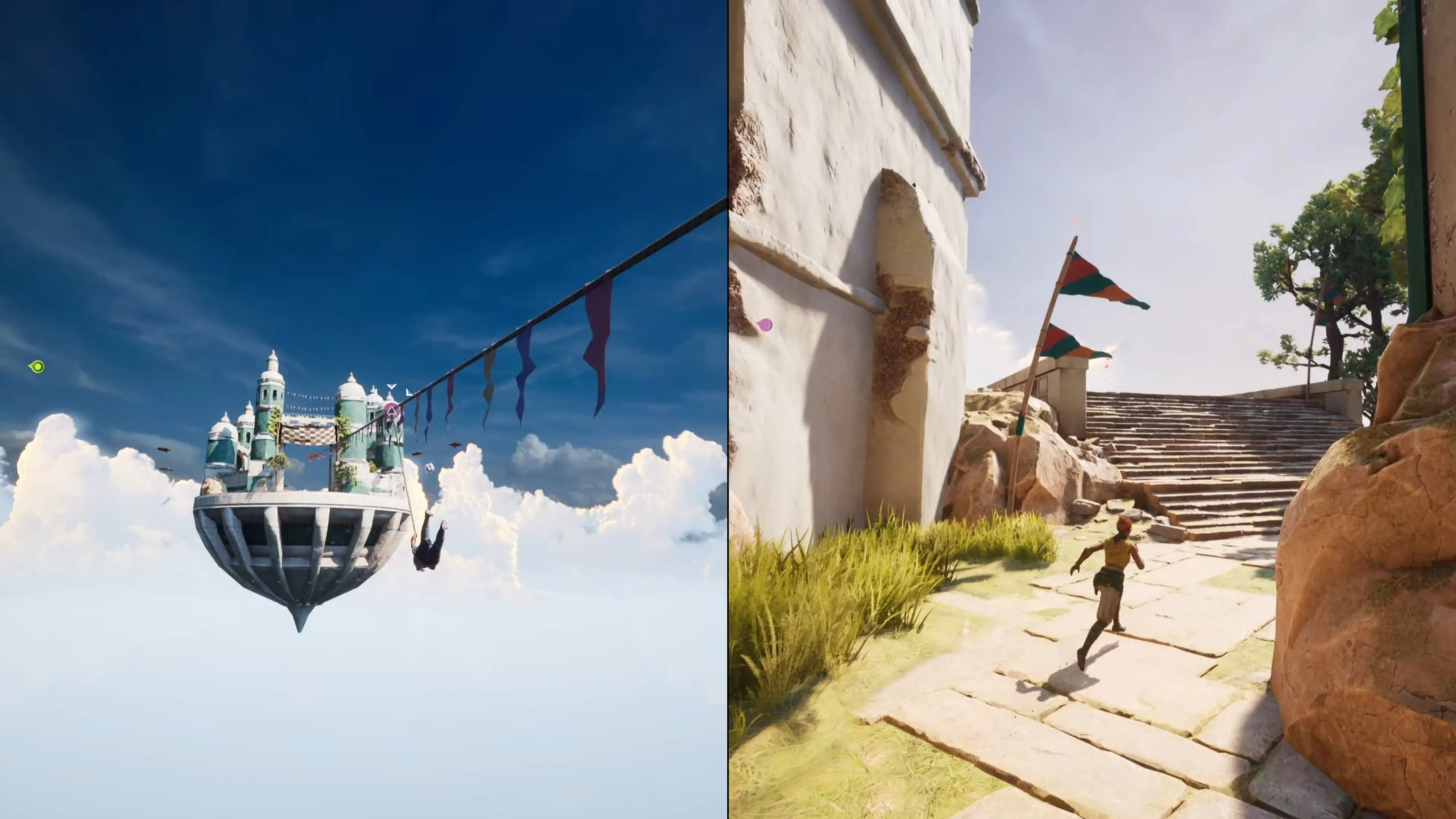 Đường đua zipline cuối cùng quyết định người chiến thắng trong màn Kites Split Fiction