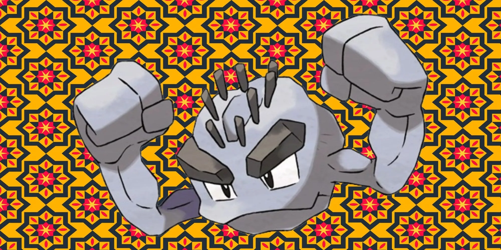 Geodude Alola với lông mày và râu bằng quặng sắt từ tính