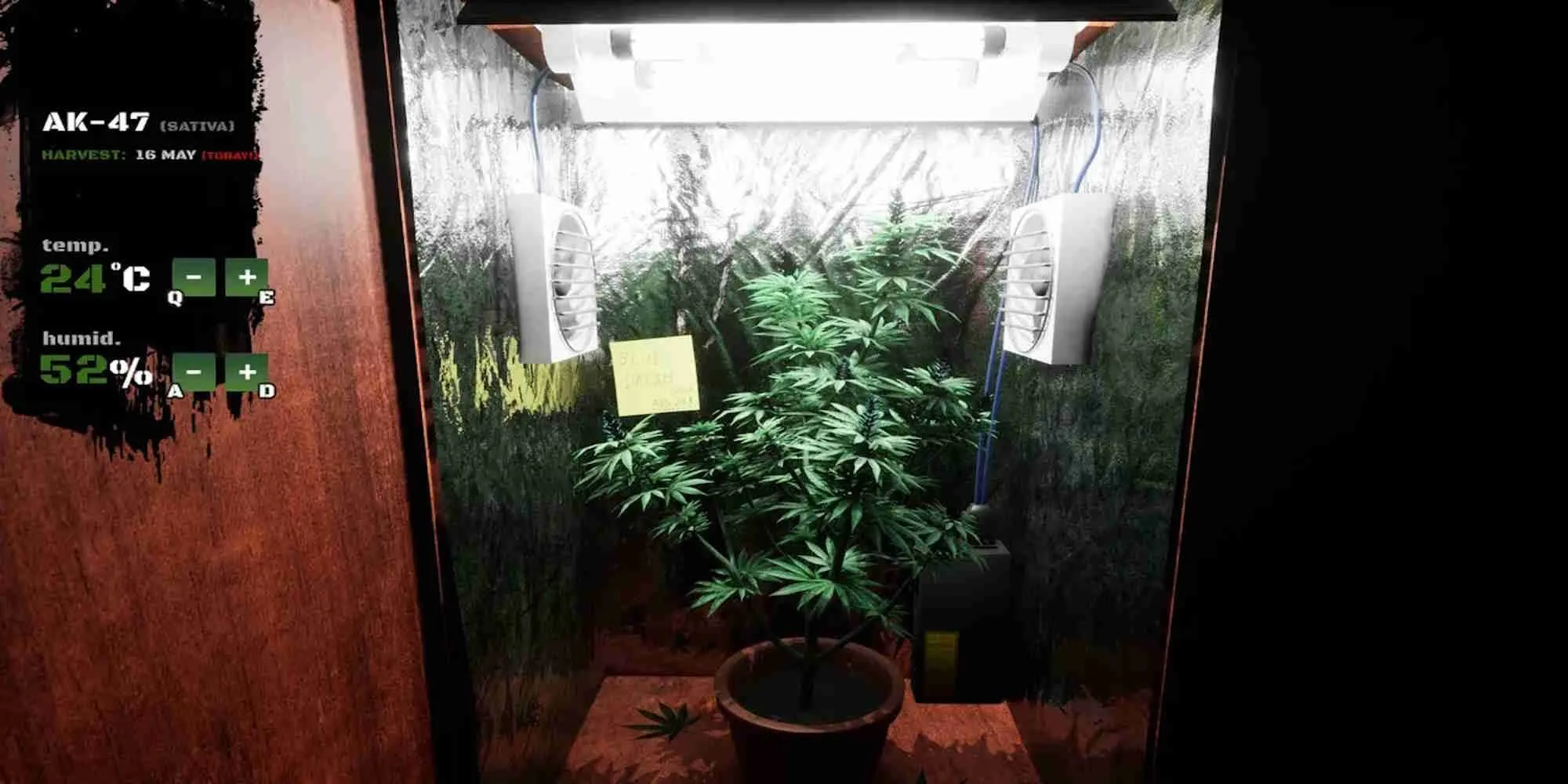 Giao diện quản lý cơ sở buôn bán trong Drug Dealer Simulator