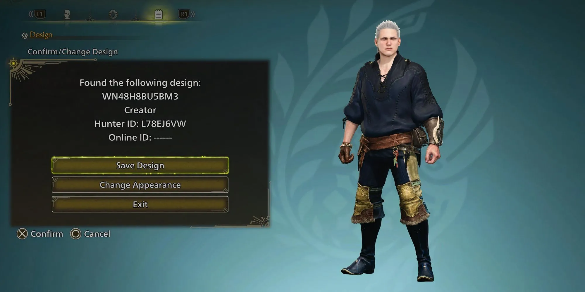 Giao diện tạo nhân vật Monster Hunter Wilds với nhiều lựa chọn đa dạng để game thủ cá nhân hóa thợ săn