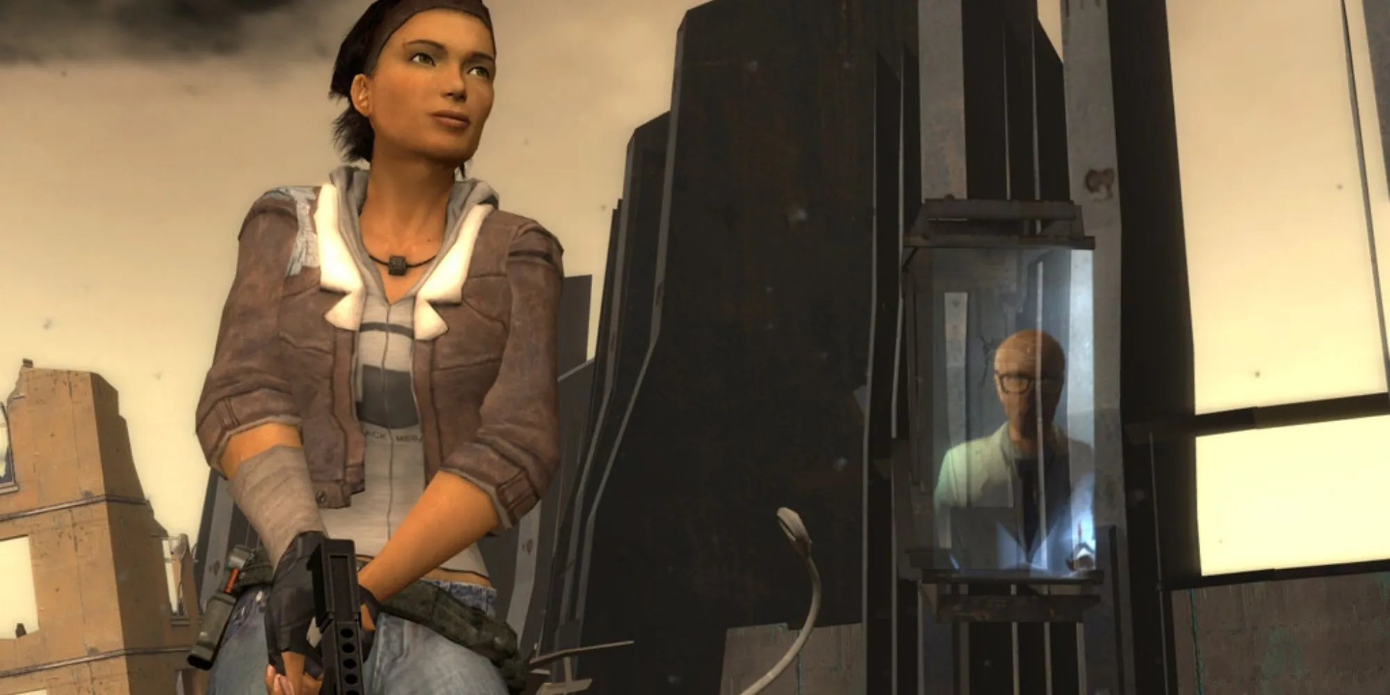 Gordon Freeman với khẩu Gravity Gun trong Half-Life 2