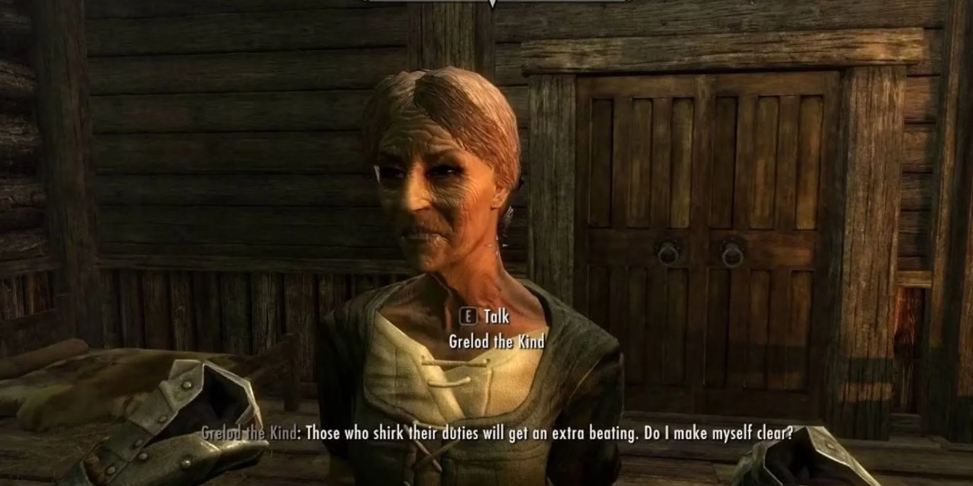 Grelod the Kind nhân vật phản diện độc ác tại trại trẻ mồ côi Riften trong Skyrim.
