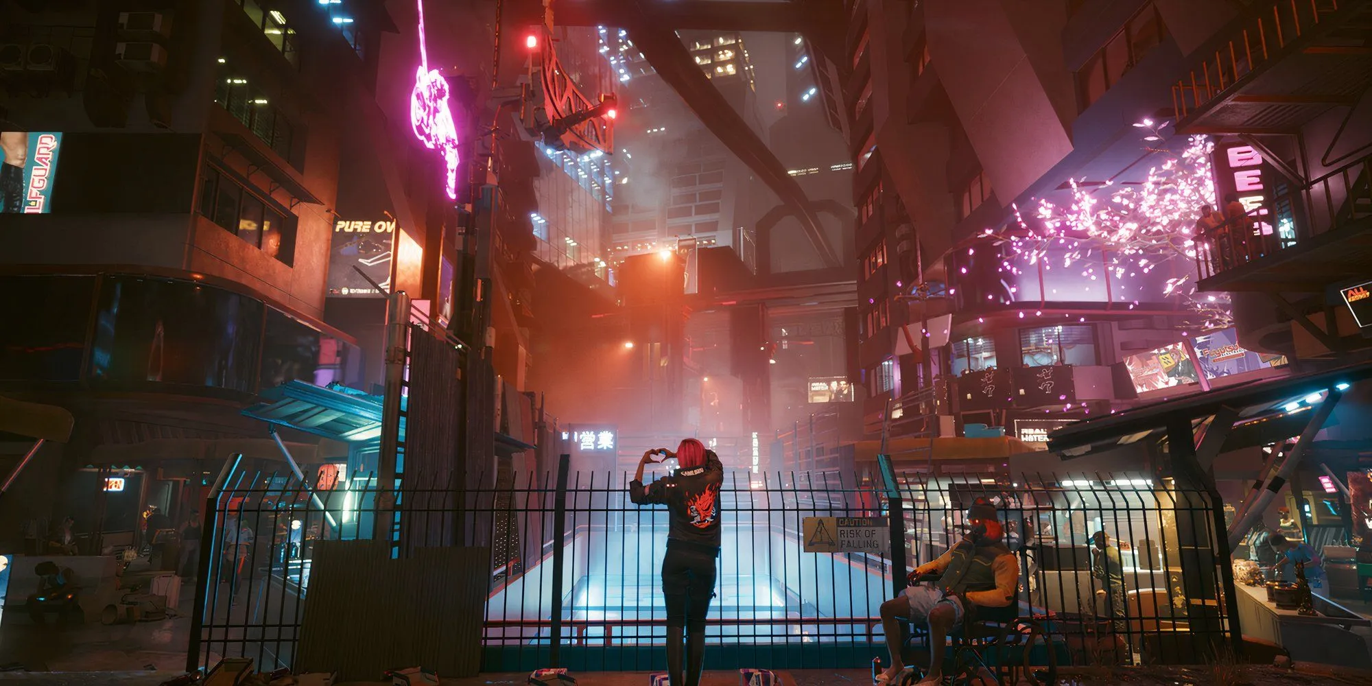 Bối cảnh Cyberpunk 2077 Sequel (Project Orion) Hé Lộ Qua Lời Mike Pondsmith 1 Hai nhân vật trong Cyberpunk 2077 dạo bước ở Night City