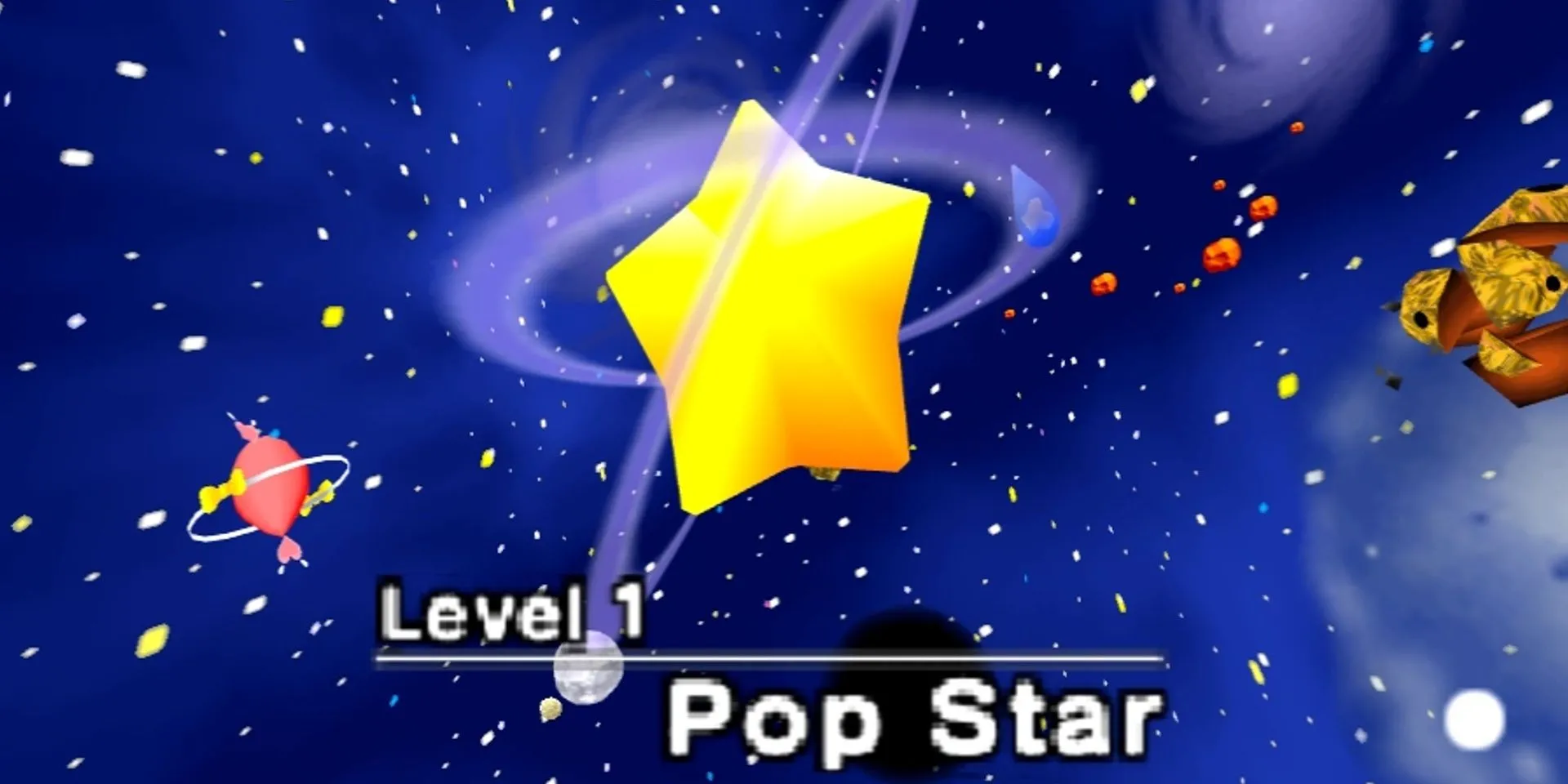 Hành tinh Popstar đầy màu sắc trong game Kirby 64 the Crystal Shards
