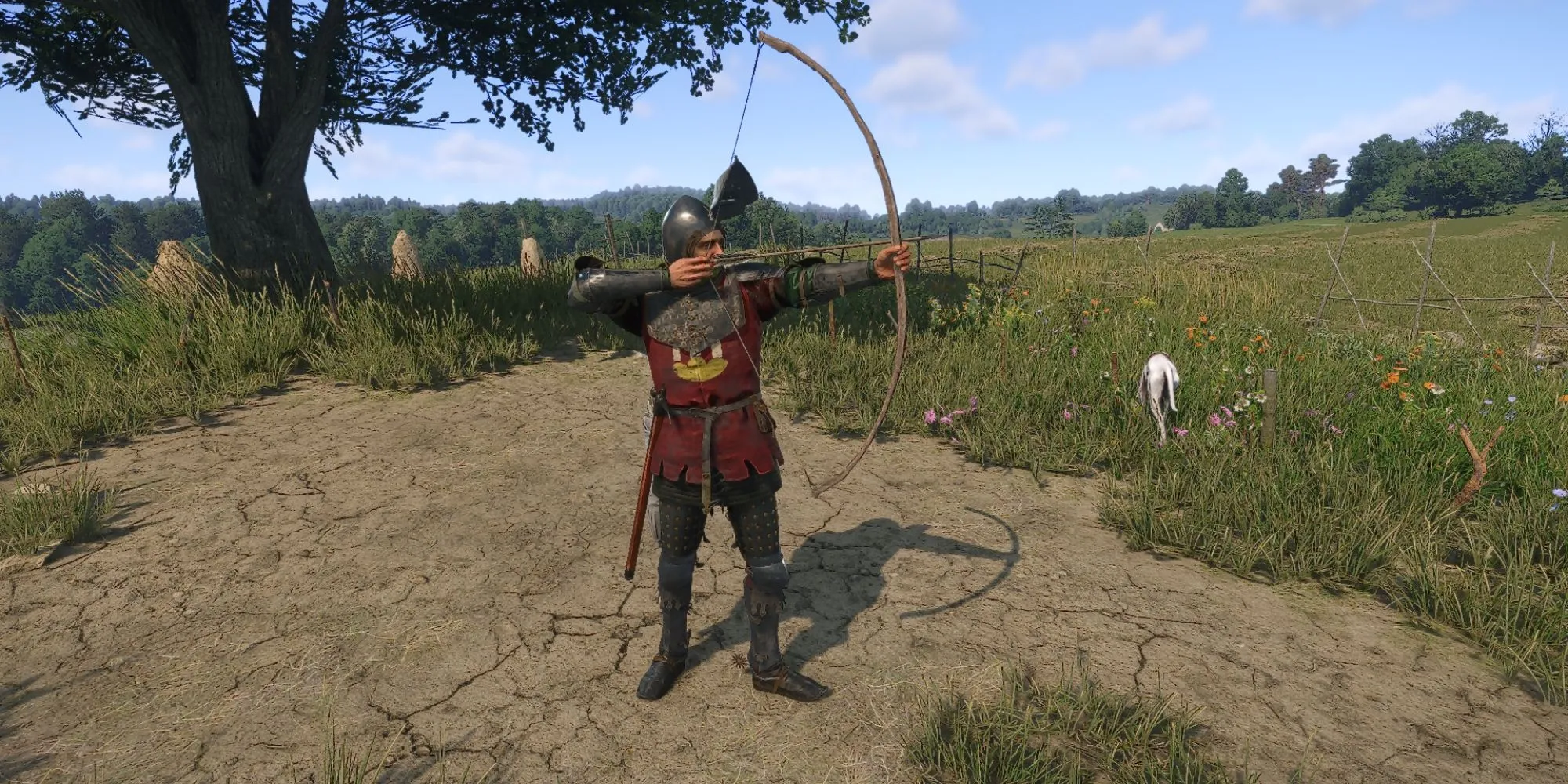 Henry giương Cung Dài Tần Bì nhắm bắn trong Kingdom Come Deliverance 2