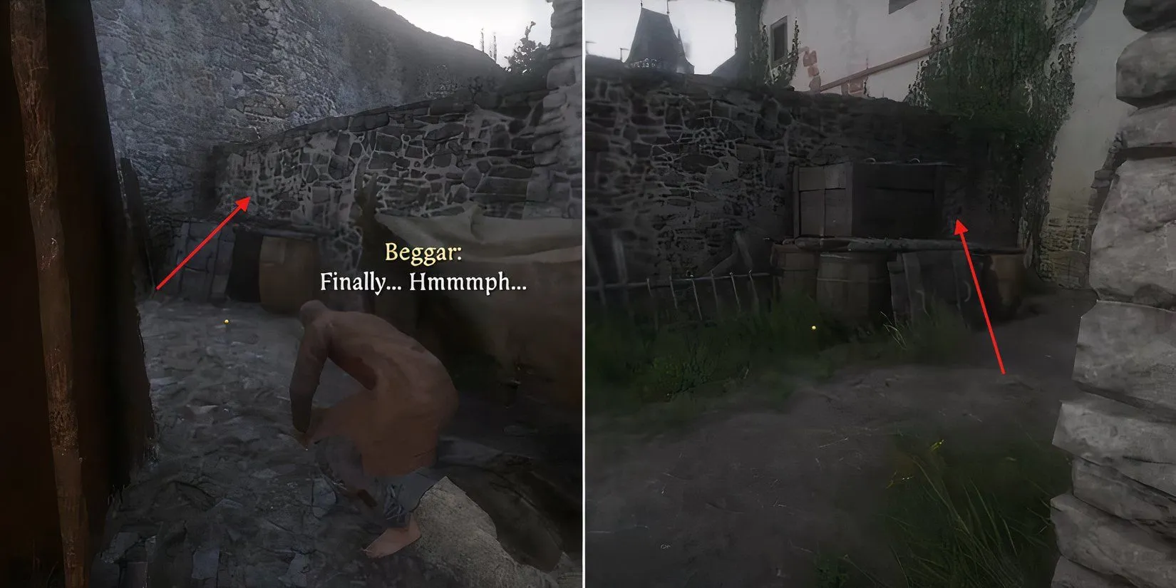 Henry leo qua thùng để vào khu vườn lấy hoa trong Kingdom Come Deliverance 2