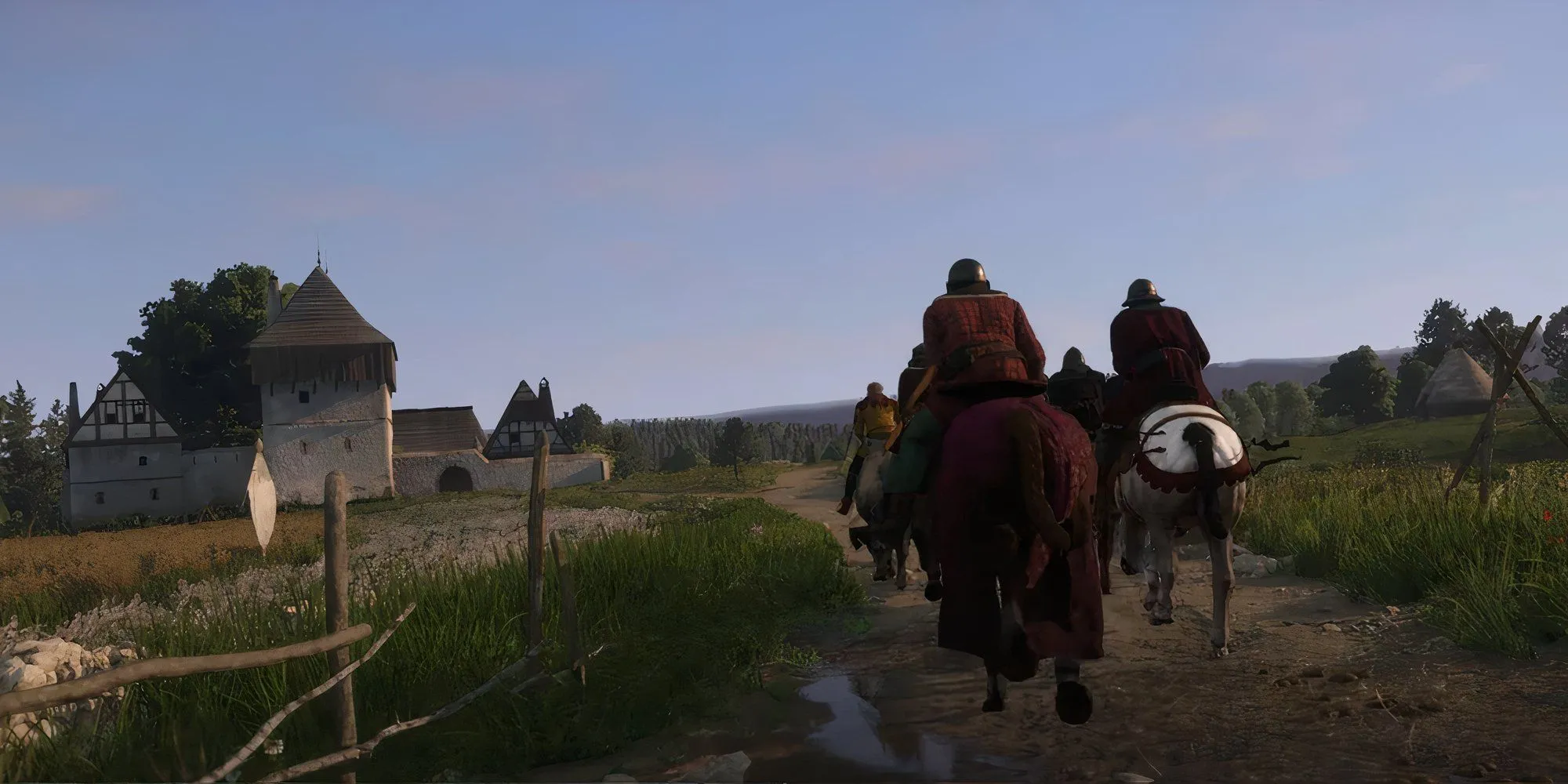 Henry và Hans Capon trong Kingdom Come Deliverance 2 đến điền trang của Semine