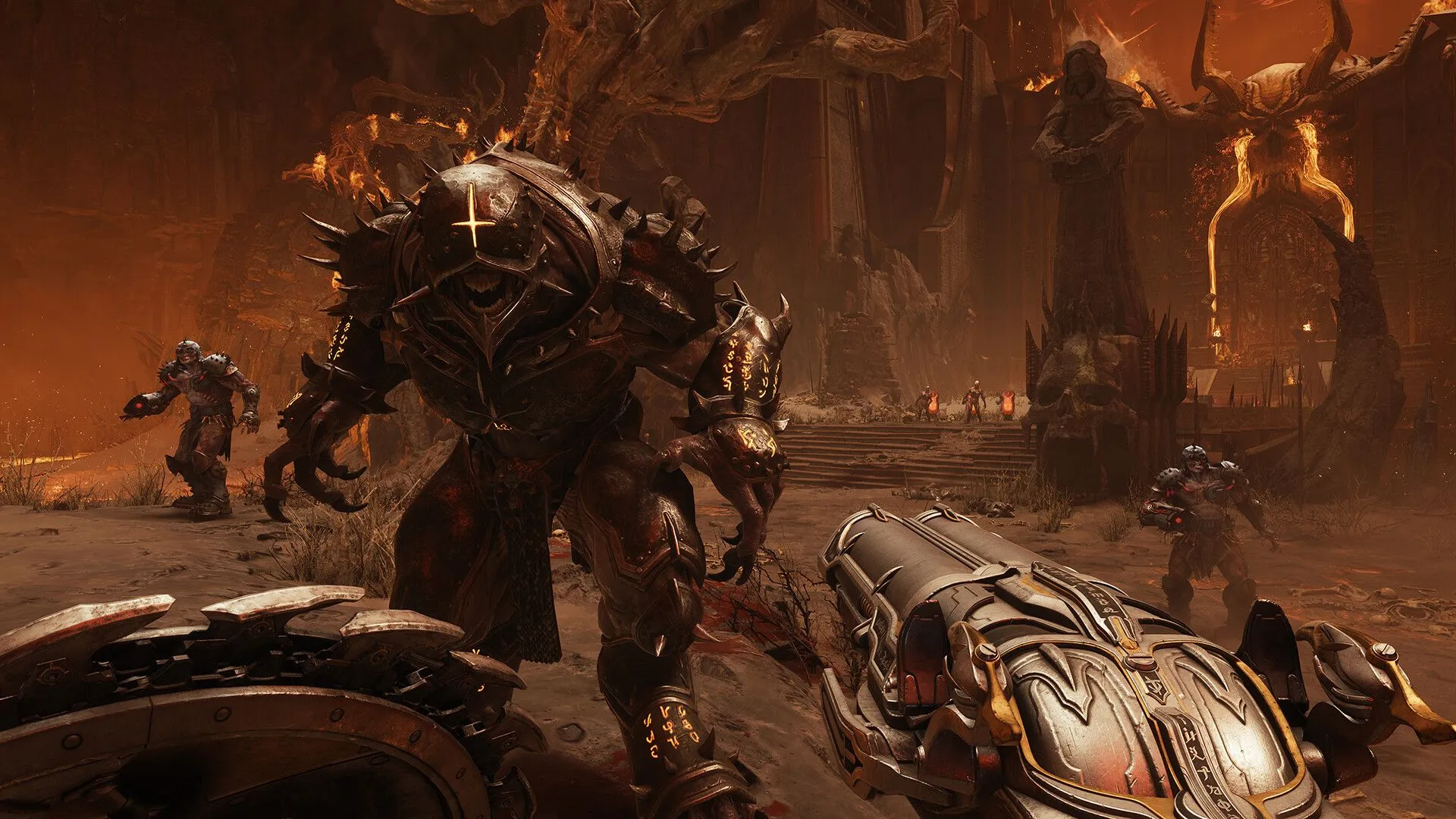 Hình ảnh gameplay DOOM: The Dark Ages với cảnh chiến đấu mãn nhãn của Doom Slayer