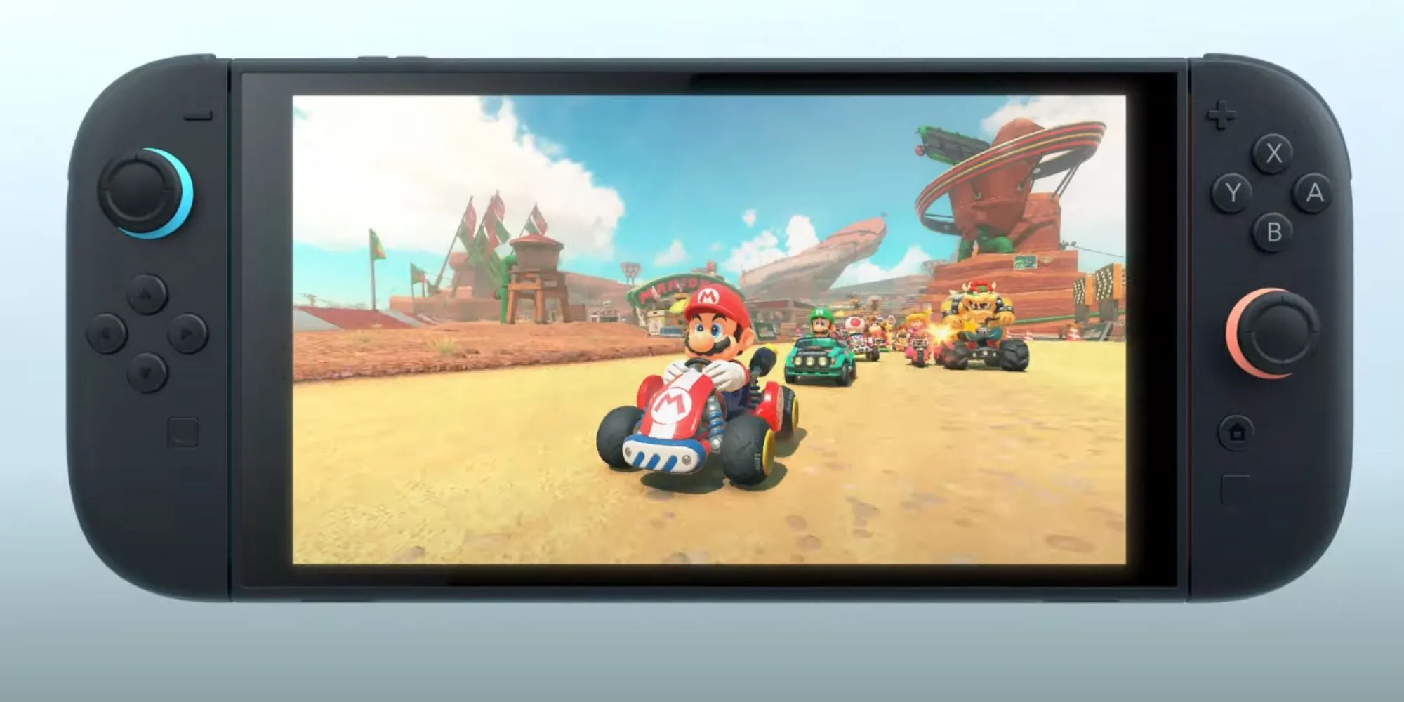 Hình ảnh Mario Kart trên Nintendo Switch 2 minh họa cho khả năng tương thích ngược