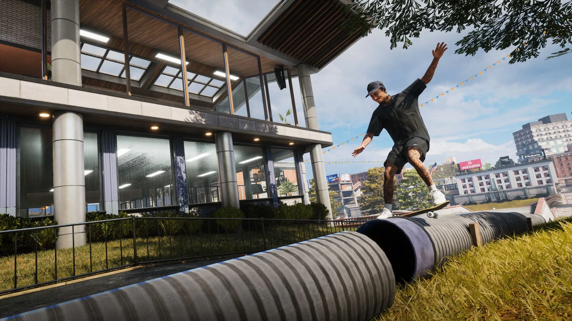 Hình ảnh quảng bá chính thức của Tony Hawk's Pro Skater 3 + 4 với dàn vận động viên trượt ván