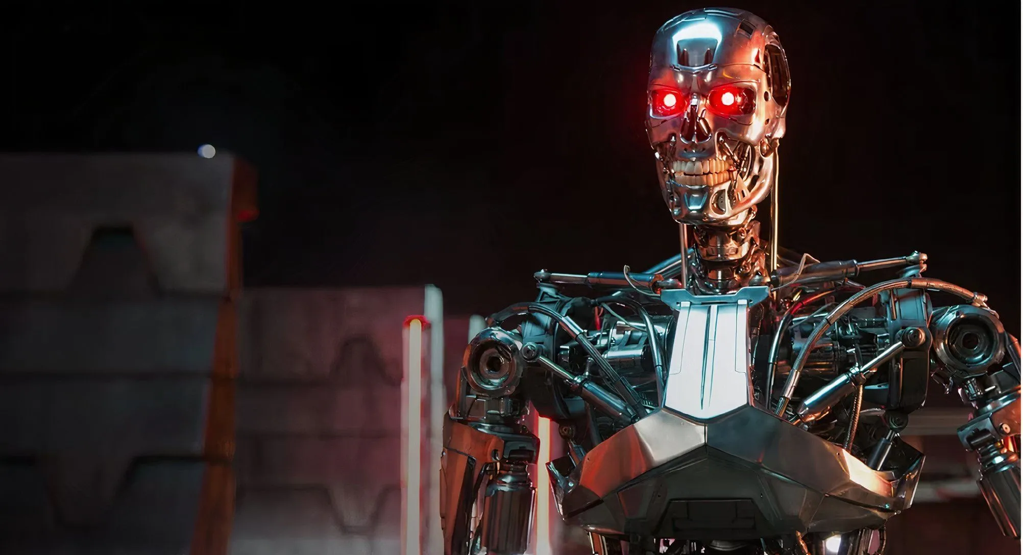 Hình ảnh T-800 trong game Terminator 2D: No Fate với đồ họa pixel art
