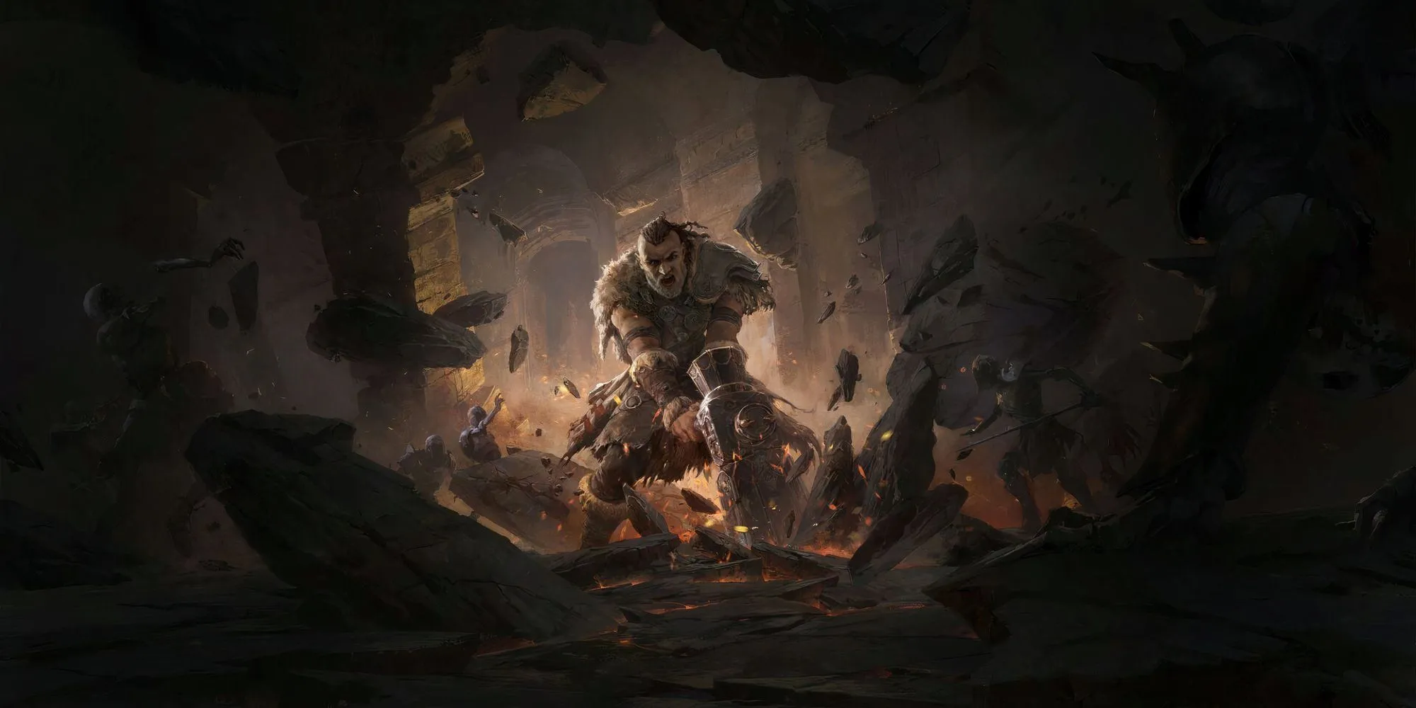 Path of Exile 2: Top 6 Build Khởi Đầu Mạnh Mẽ Cho Tân Thủ 1 Hình ảnh Titan Warrior trong Path of Exile 2 với bộ giáp và vũ khí hùng mạnh, thể hiện sức mạnh của build Leap Slam