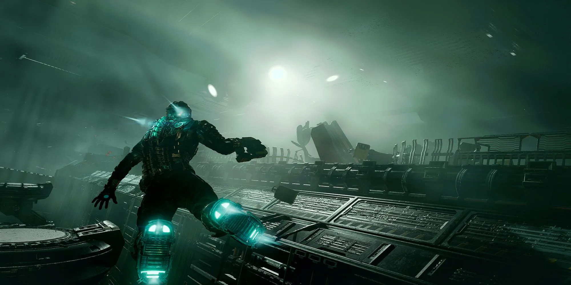 Isaac Clarke đang lơ lửng trong Dead Space
