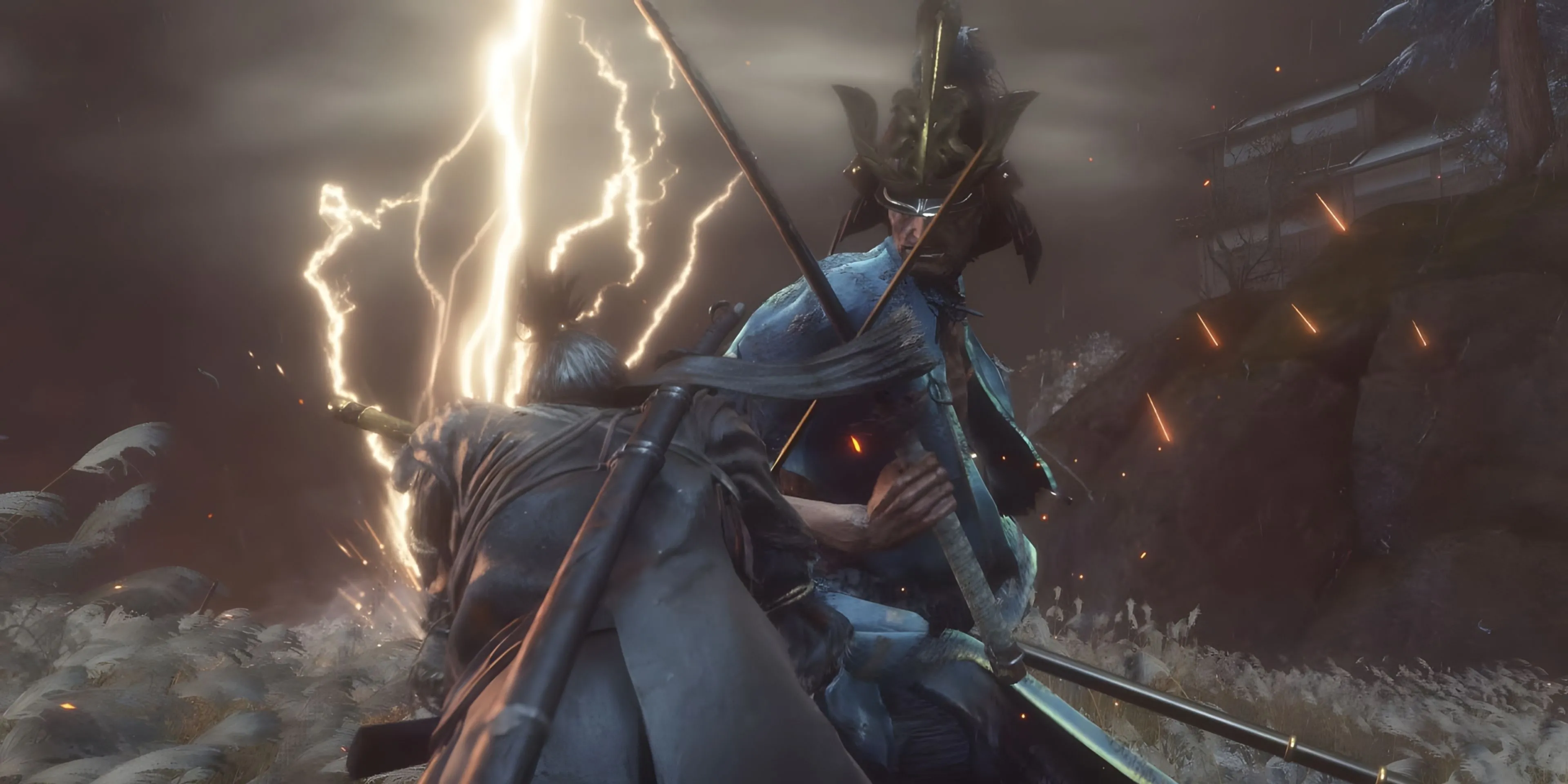 Isshin, the Sword Saint trong một trận chiến căng thẳng ở Sekiro: Shadows Die Twice