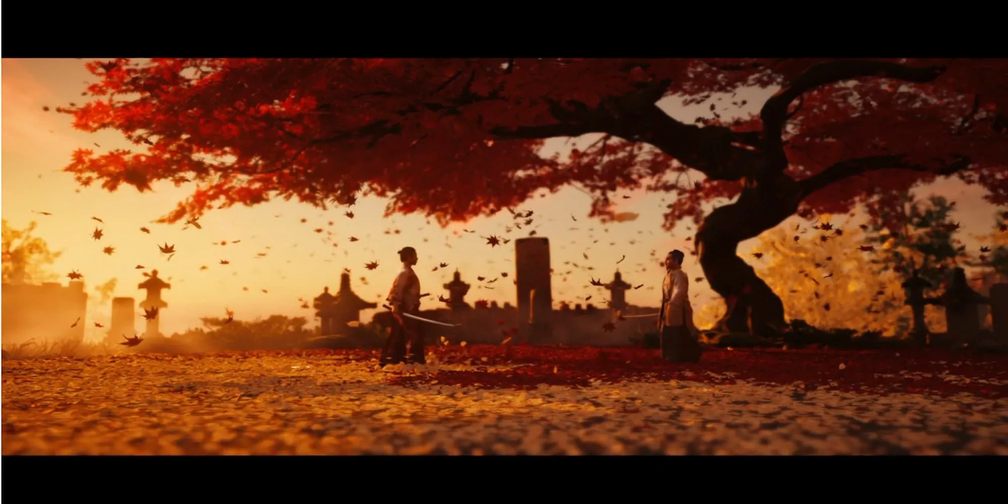Jin Sakai và Lãnh chúa Shimura đối đầu trong trận quyết đấu cuối cùng ở Ghost of Tsushima