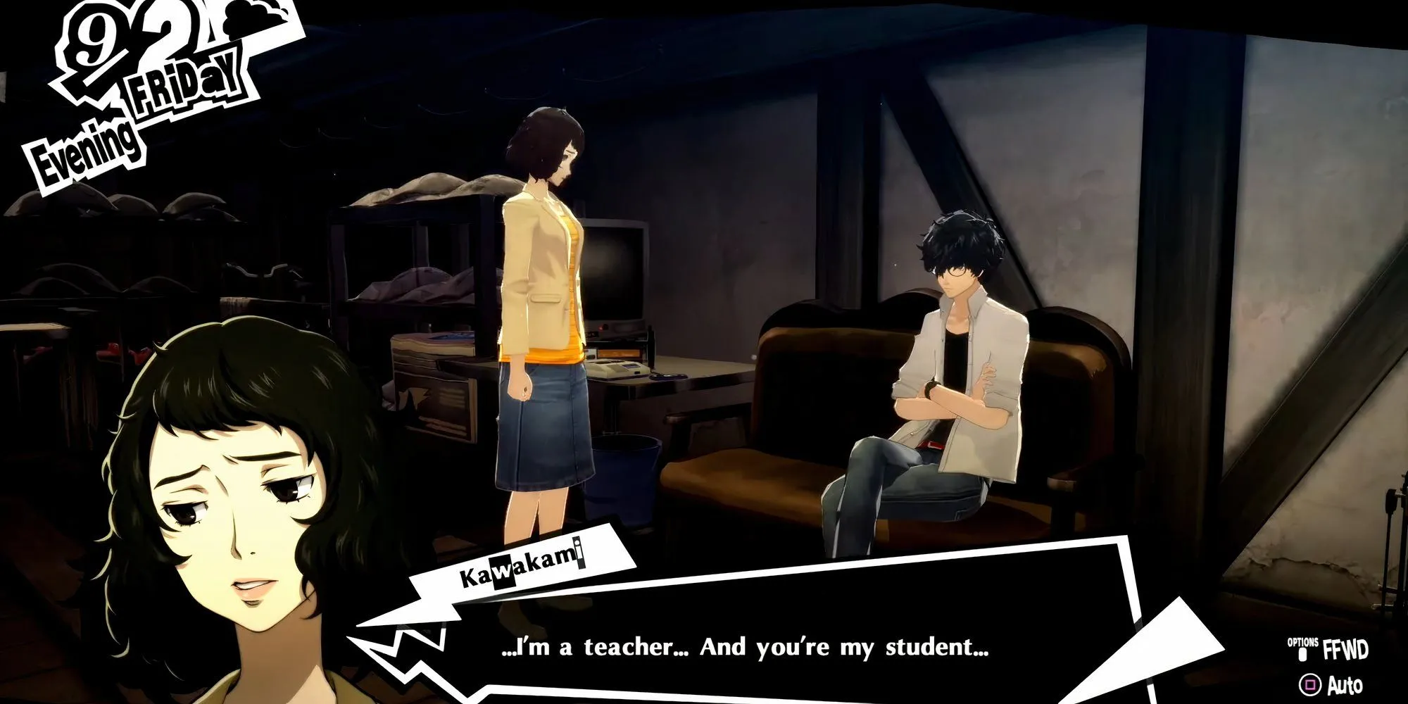 Kawakami chấp nhận lời tỏ tình của Joker trong Persona 5 Royal, kết thúc Confidant lãng mạn