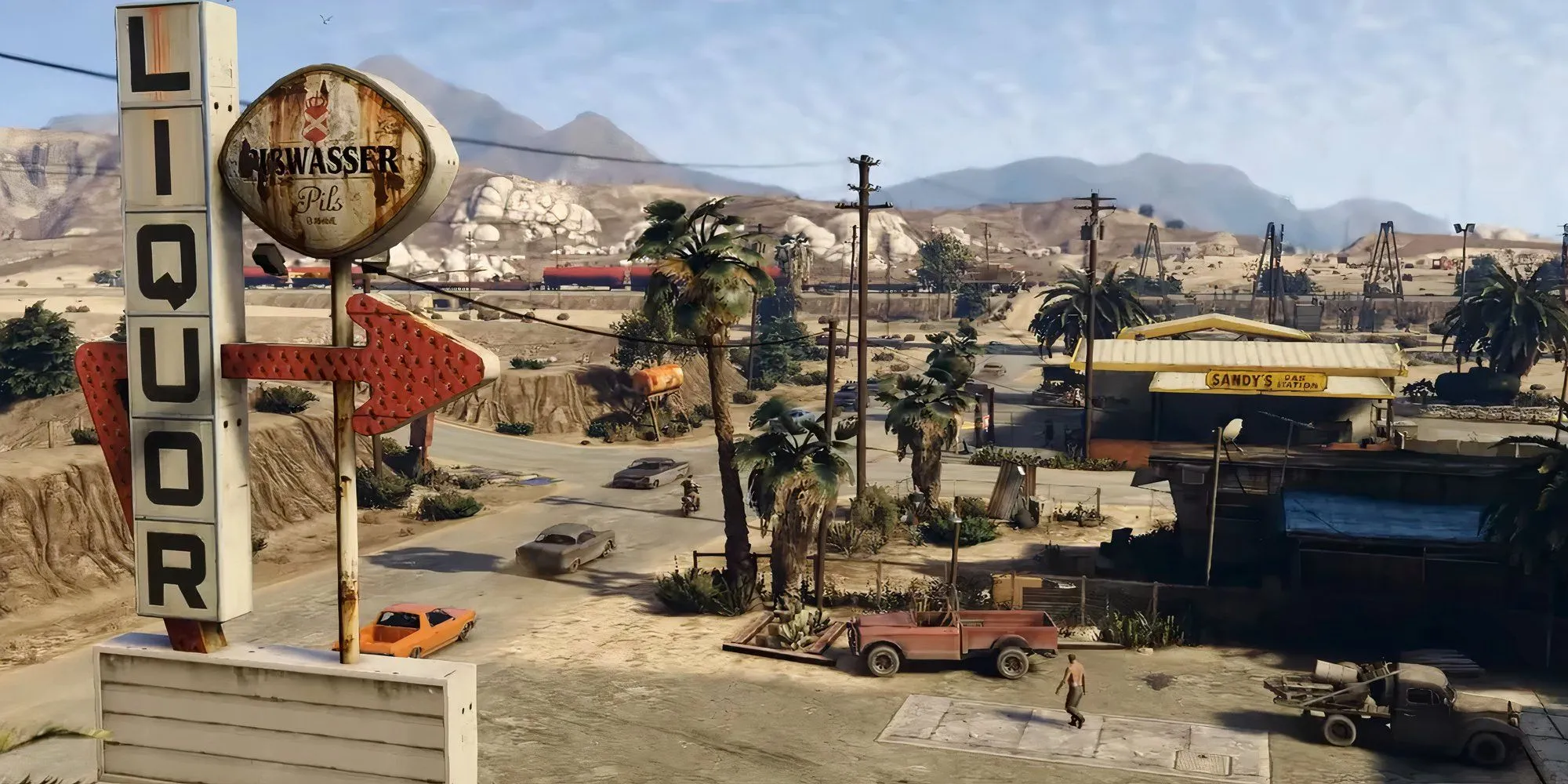 Khung cảnh sa mạc rộng lớn trong game GTA V