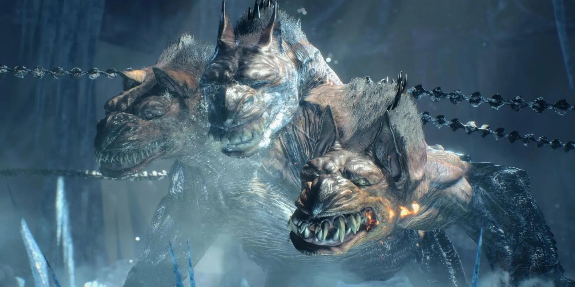 King Cerberus, boss chó ba đầu với sức mạnh nguyên tố trong Devil May Cry 5