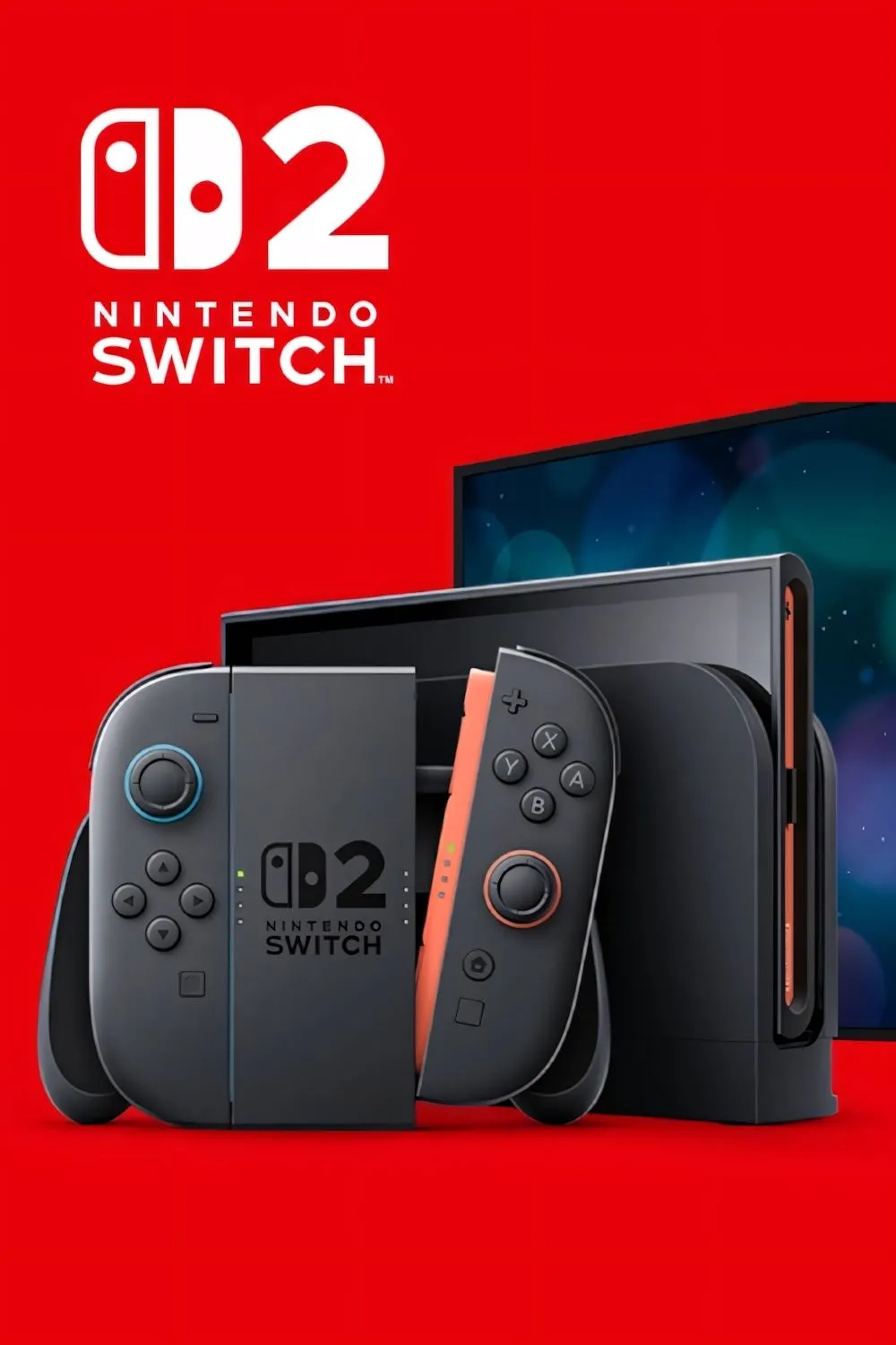Logo và hình ảnh đại diện cho Nintendo Switch 2 với các thông số kỹ thuật dự kiến