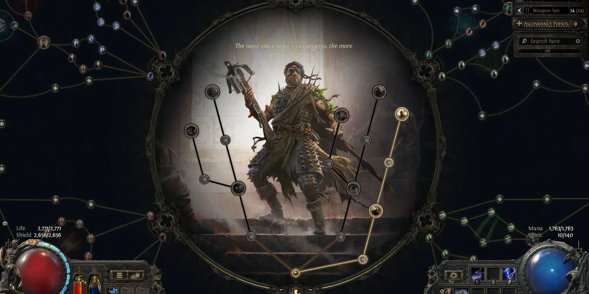 Lựa chọn lớp Thăng tiến Gemling Legionnaire cho Mercenary trong Path of Exile II
