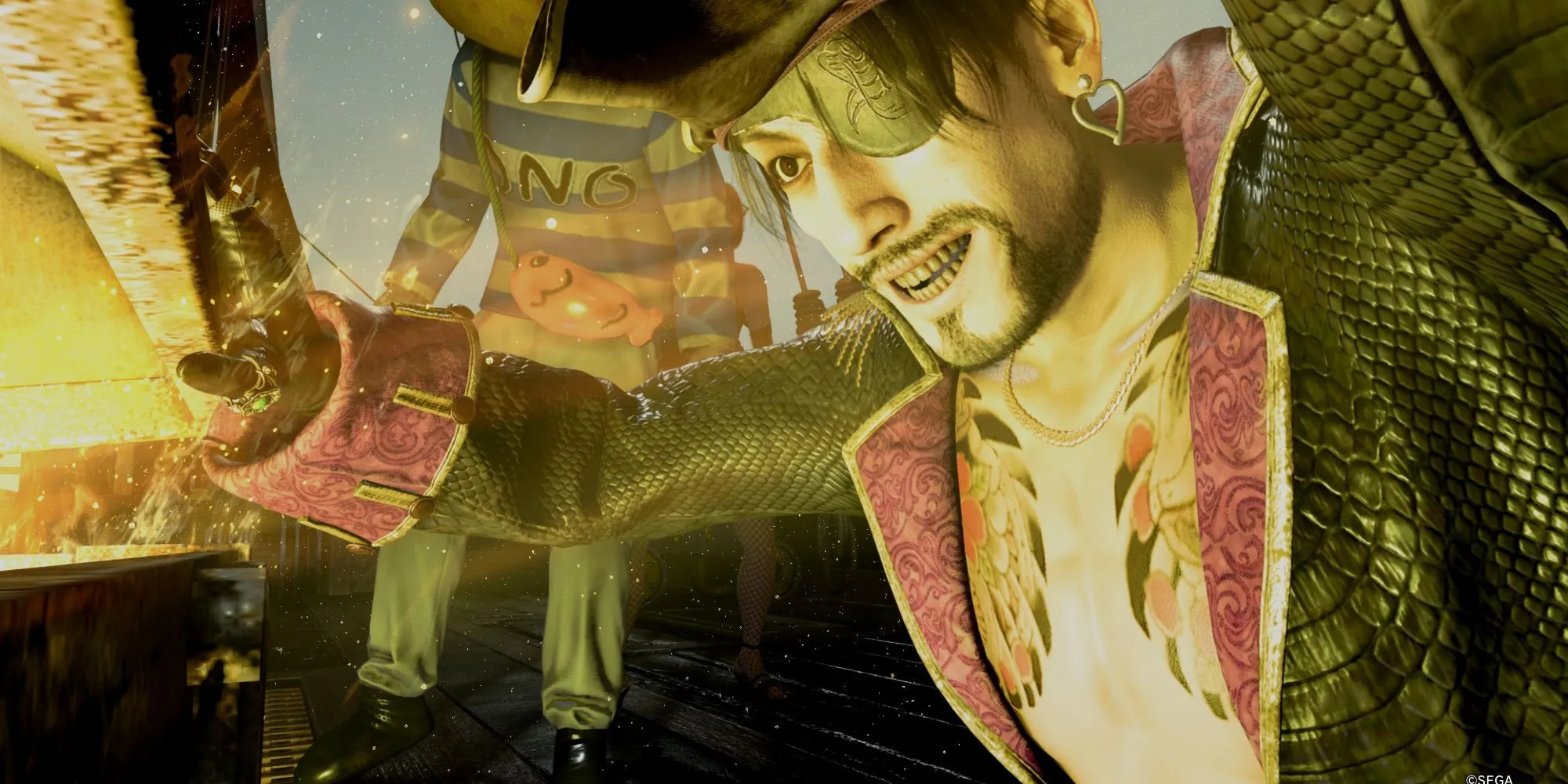 Majima trong Like a Dragon Pirate Yakuza với nhiều lựa chọn trang phục tùy biến
